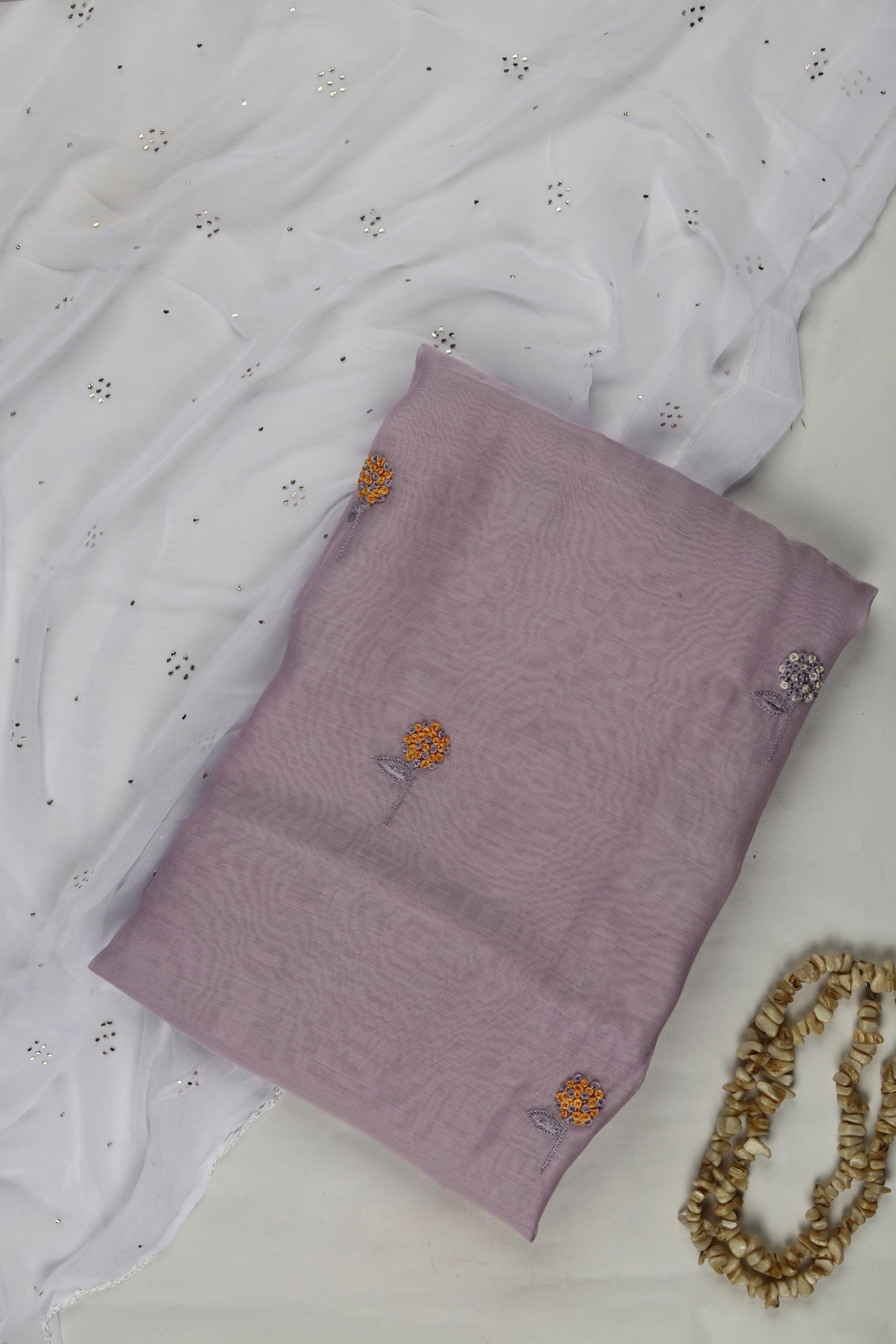 Mul Chanderi With Shiffon Dupatta Set -19