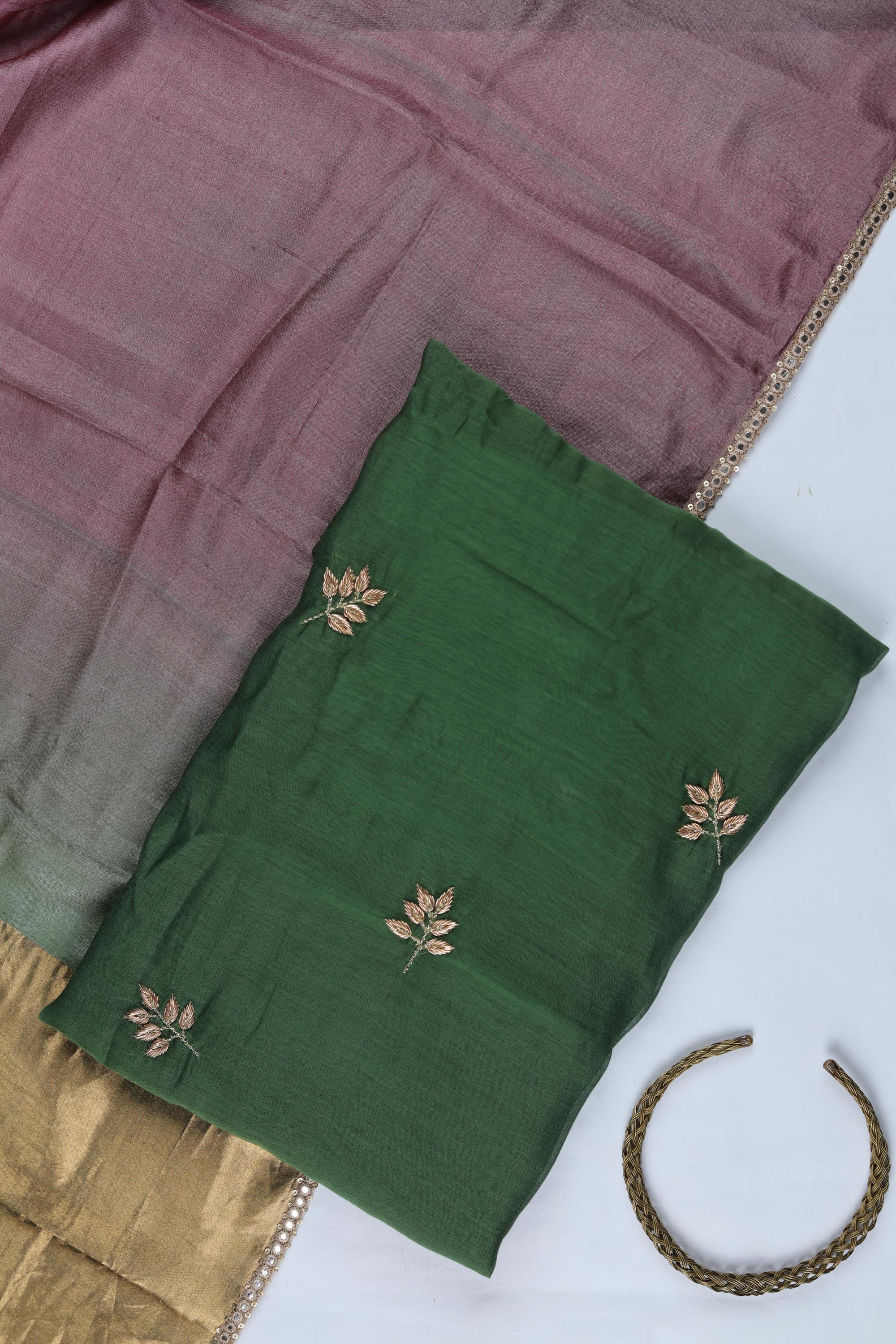 Mul Chanderi With Shiffon Dupatta Set -20