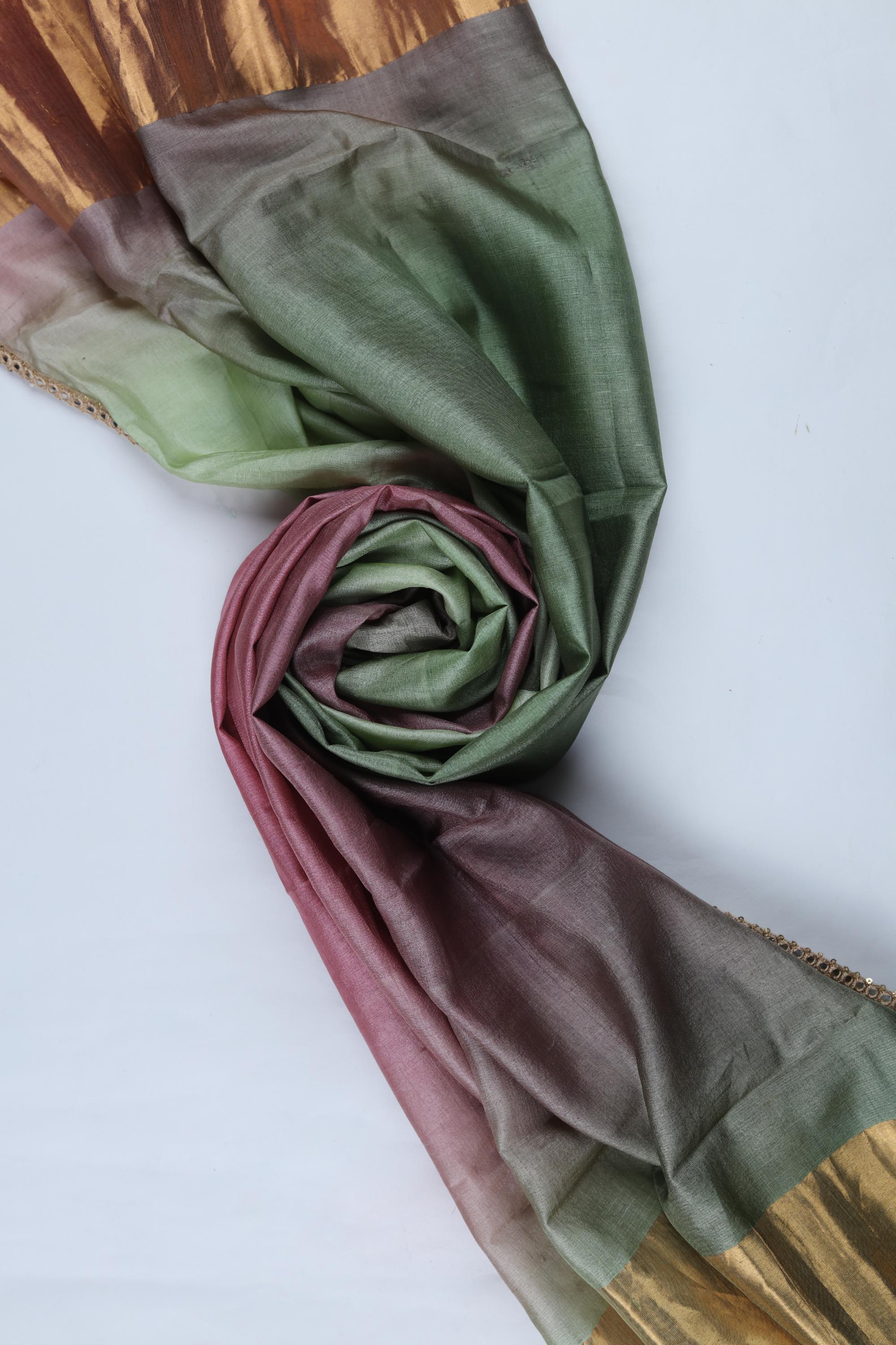 Mul Chanderi With Shiffon Dupatta Set -20