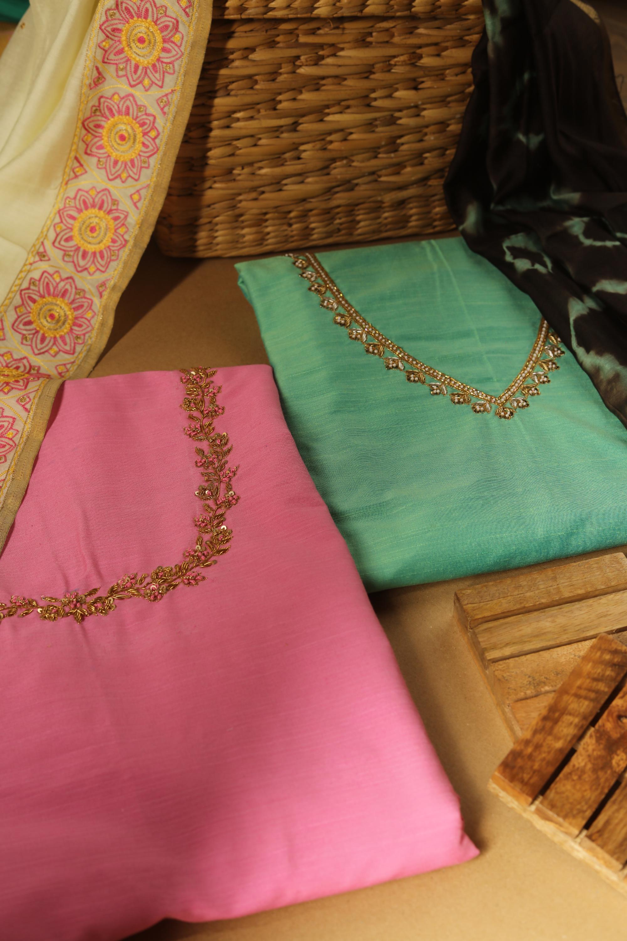 Cotton  Silk with Chanderi Set -02