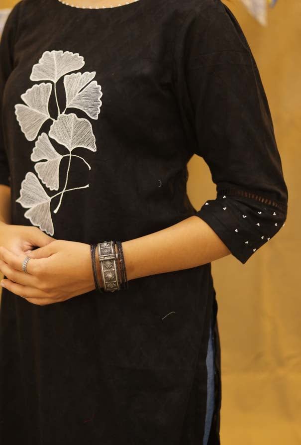 Embroidered Kurta Floral Collage