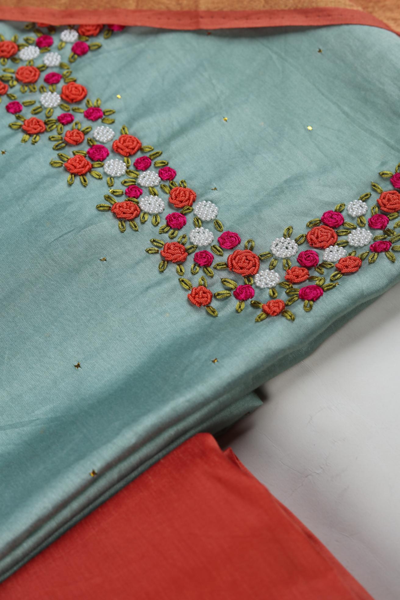 EMBROIDERED Chanderi Set-1