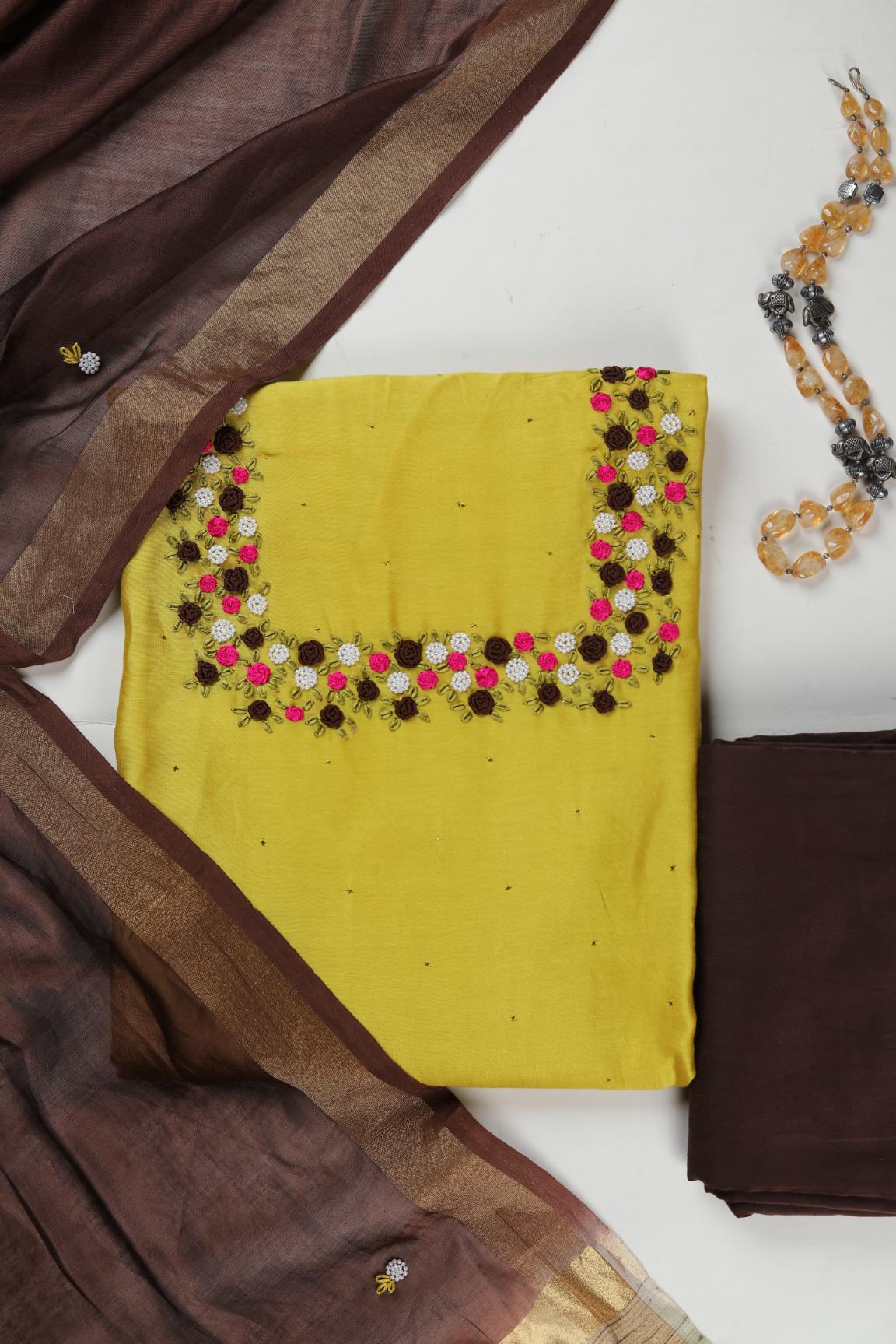 EMBROIDERED Chanderi Set-2