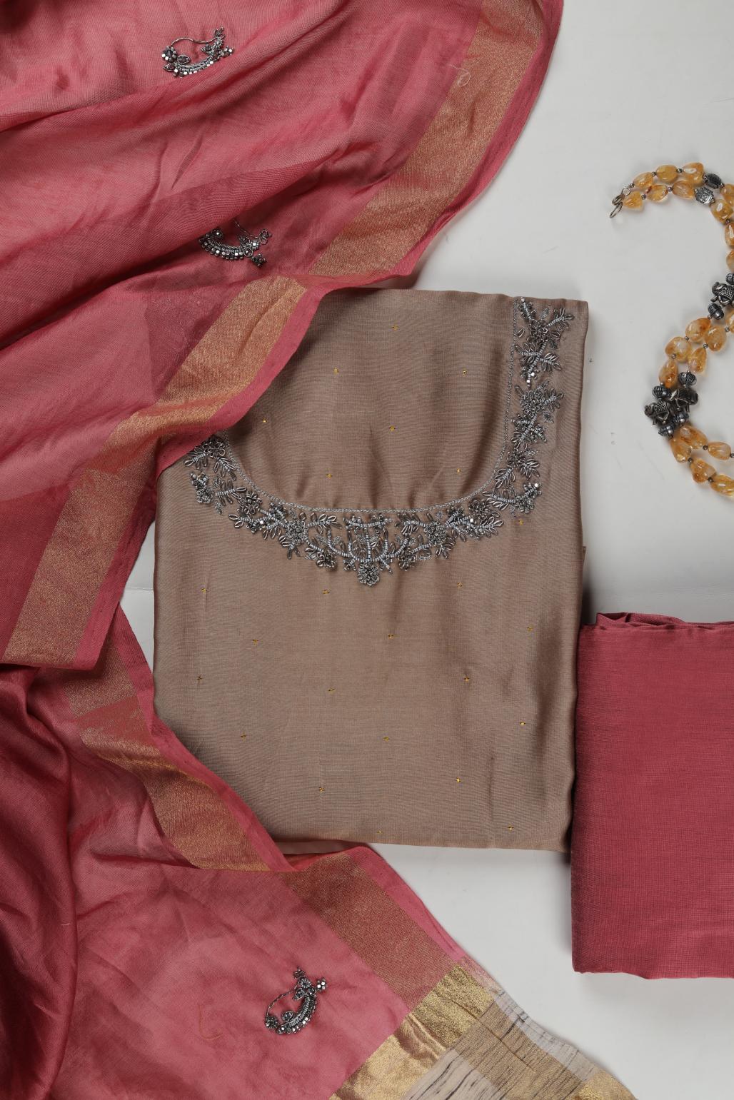 EMBROIDERED Chanderi Set-3