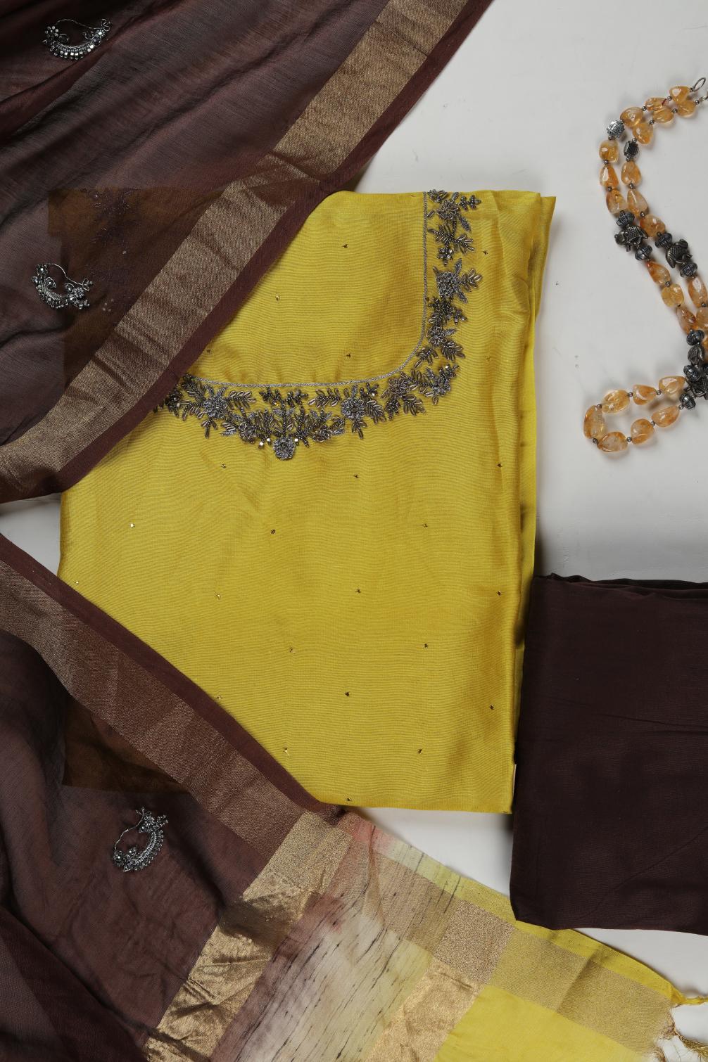 EMBROIDERED Chanderi Set-4