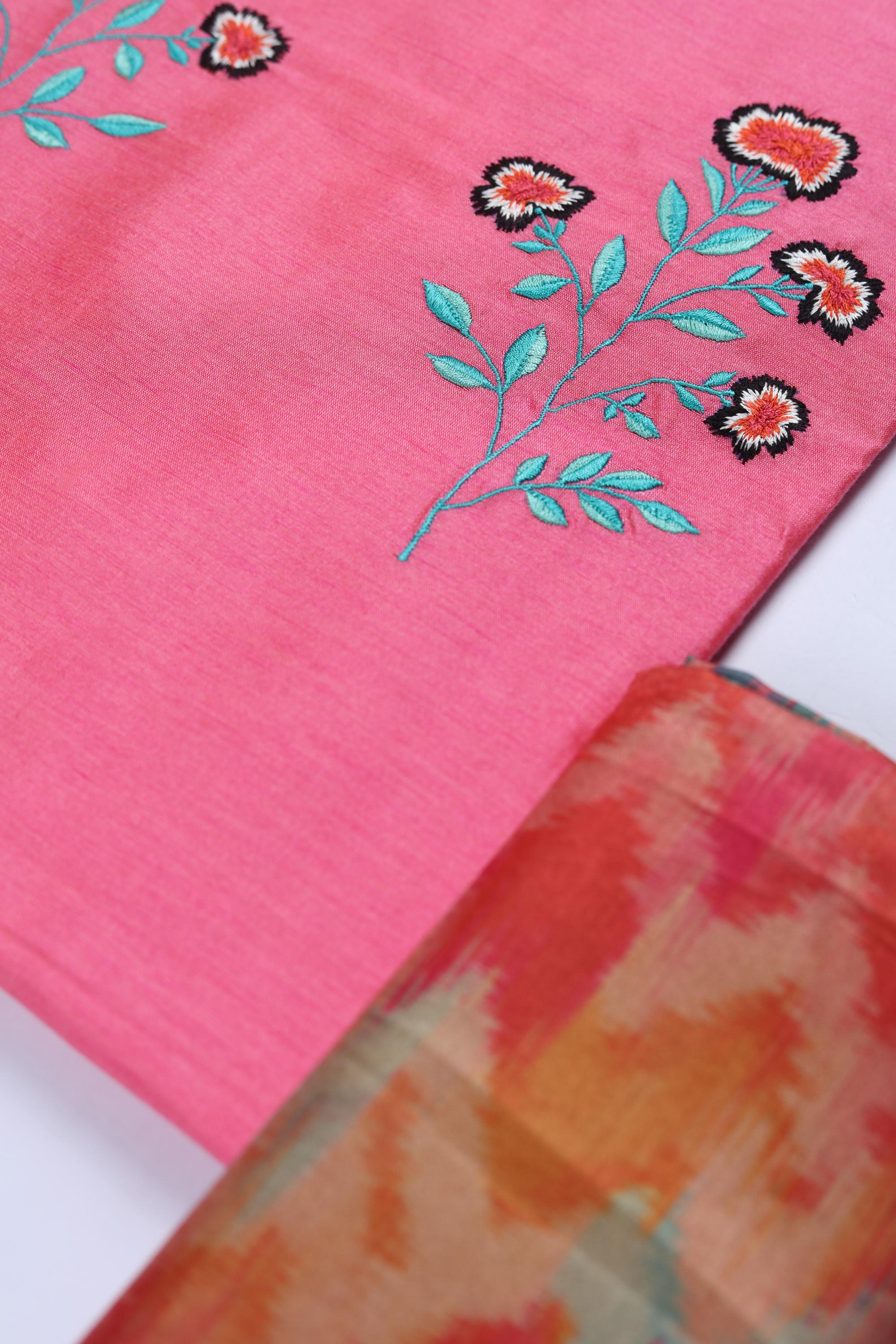 Cotton Silk 3 Piece Unstitched Set -159