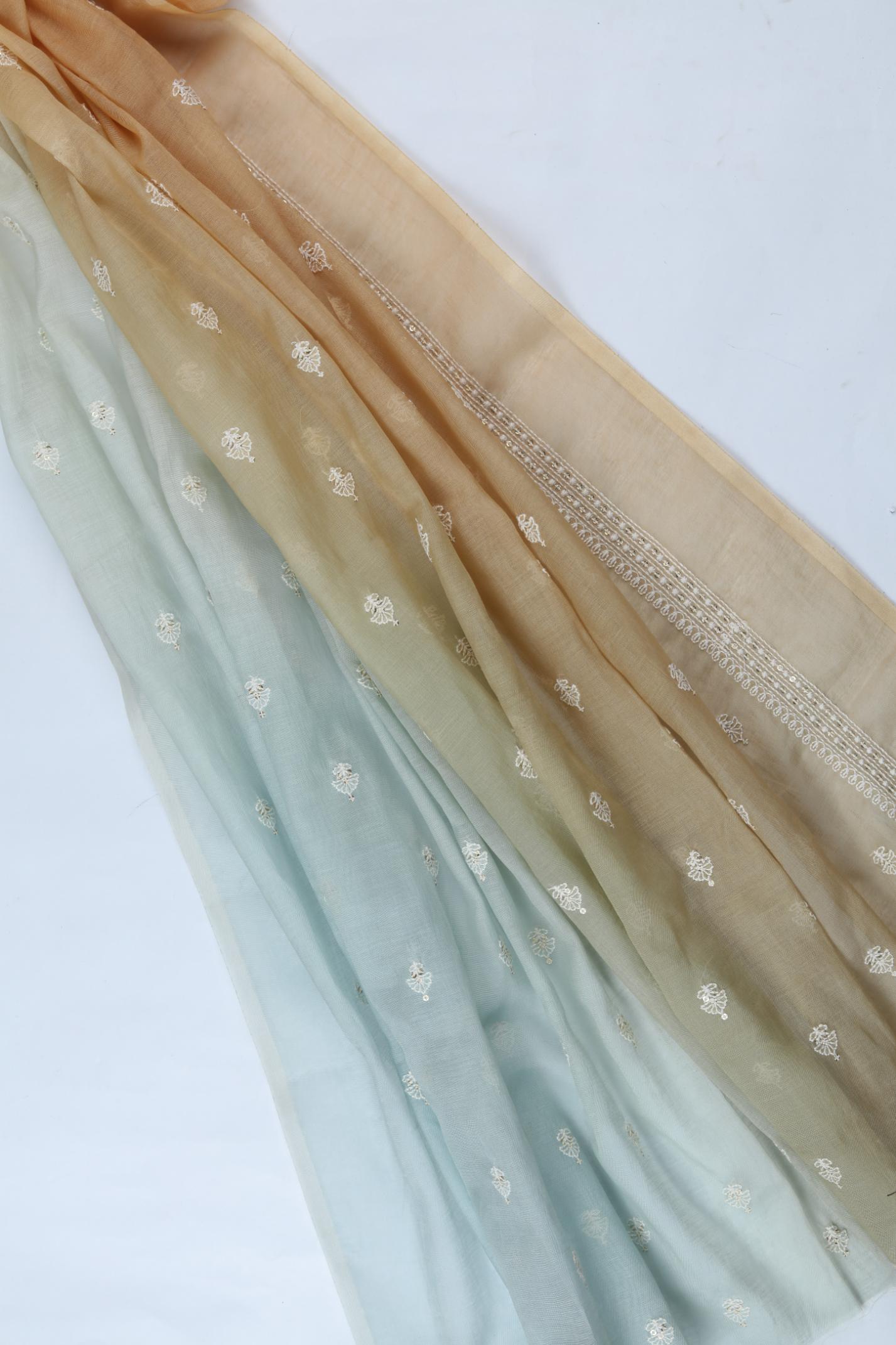 Chanderi  Embroidered Set