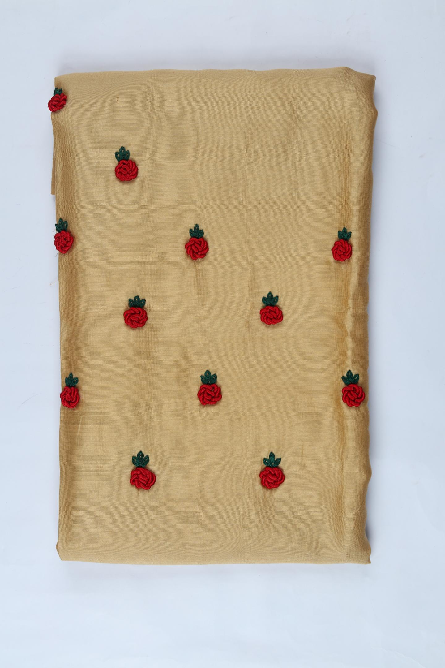 Chanderi  Embroidered Set