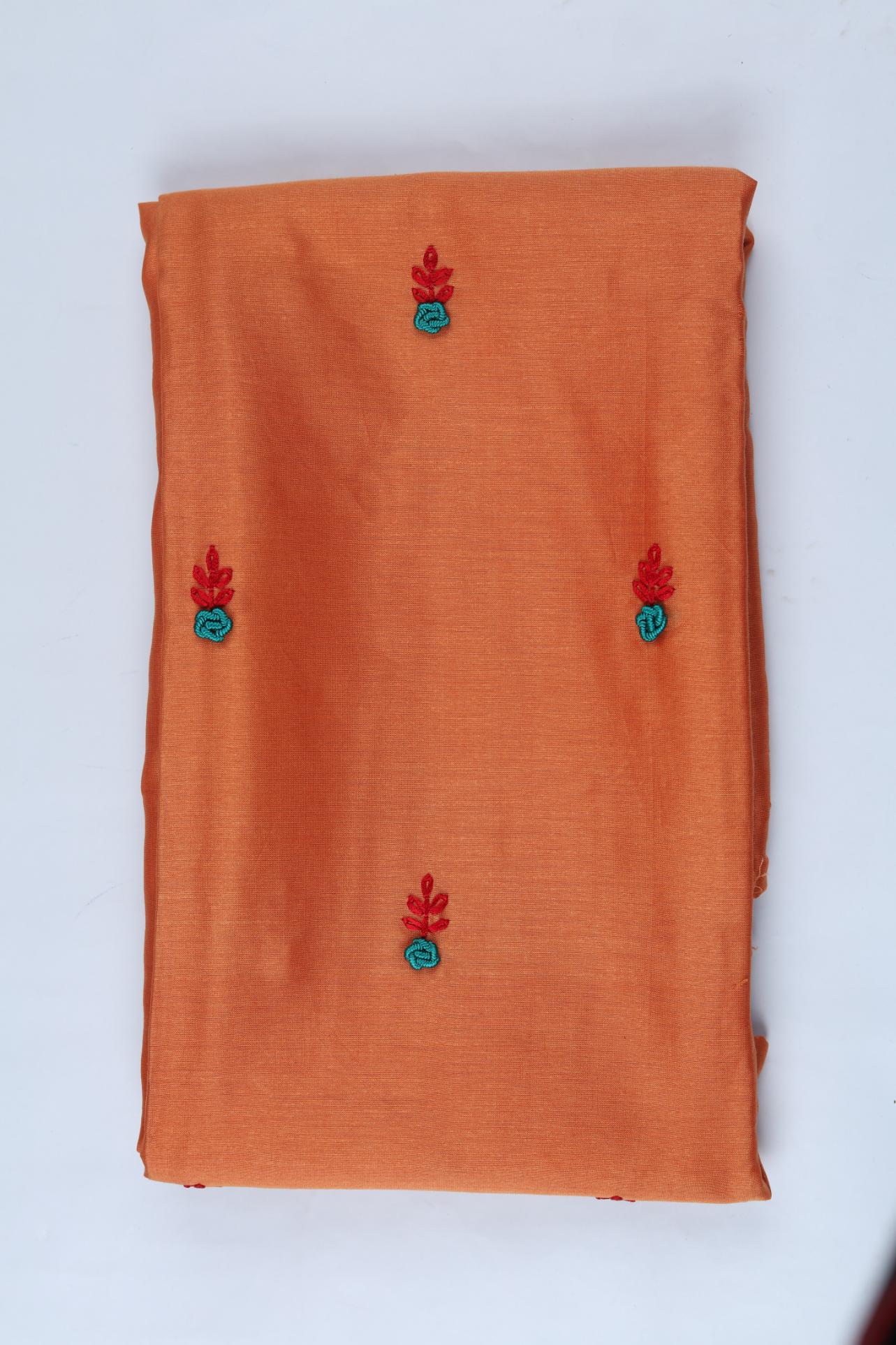 Chanderi  Embroidered Set
