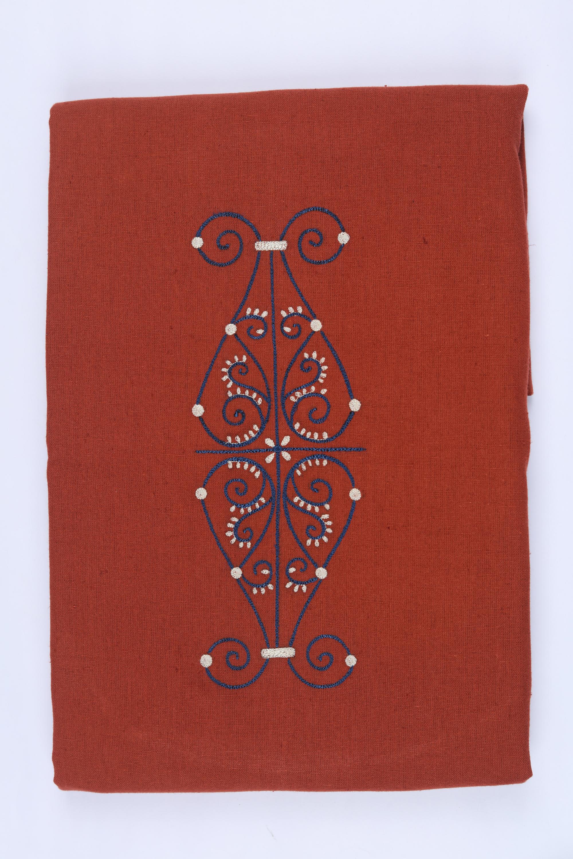 Cotton 2 Piece Unstitched Kurta & Bttom Set – Traditional Design-008