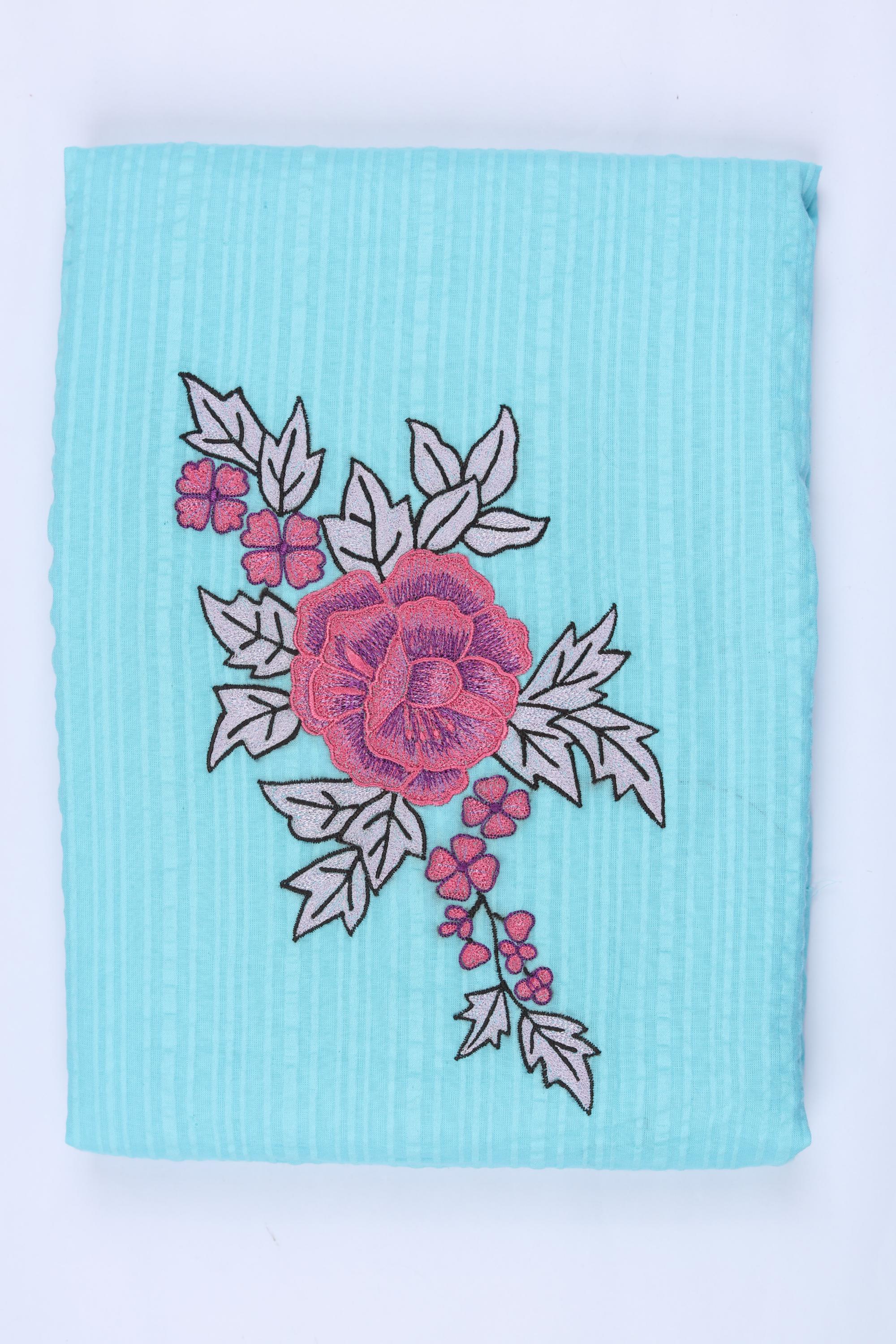 Cotton 2 Piece Unstitched Kurta & Bttom Set – Traditional Design-015