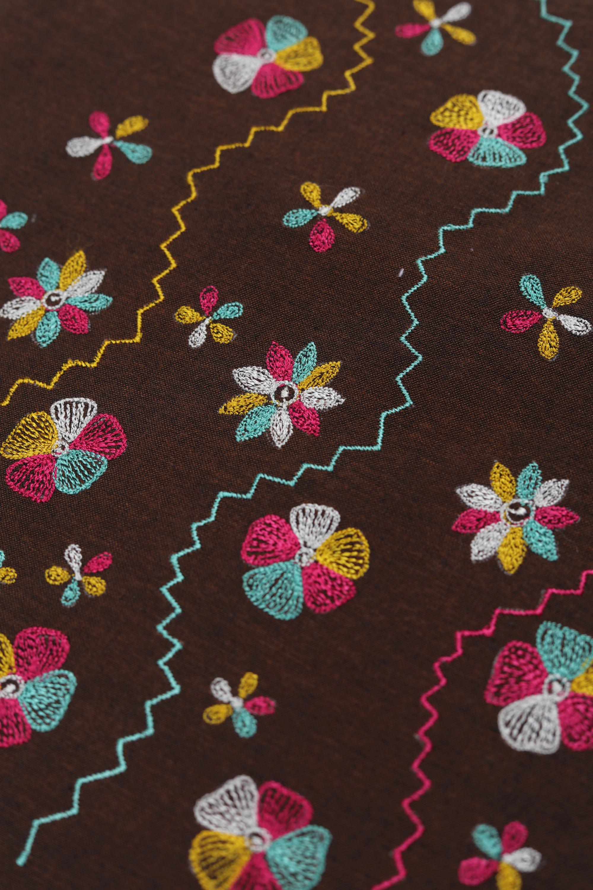 Cotton 2 Piece Unstitched Kurta & Bttom Set – Traditional Design-018