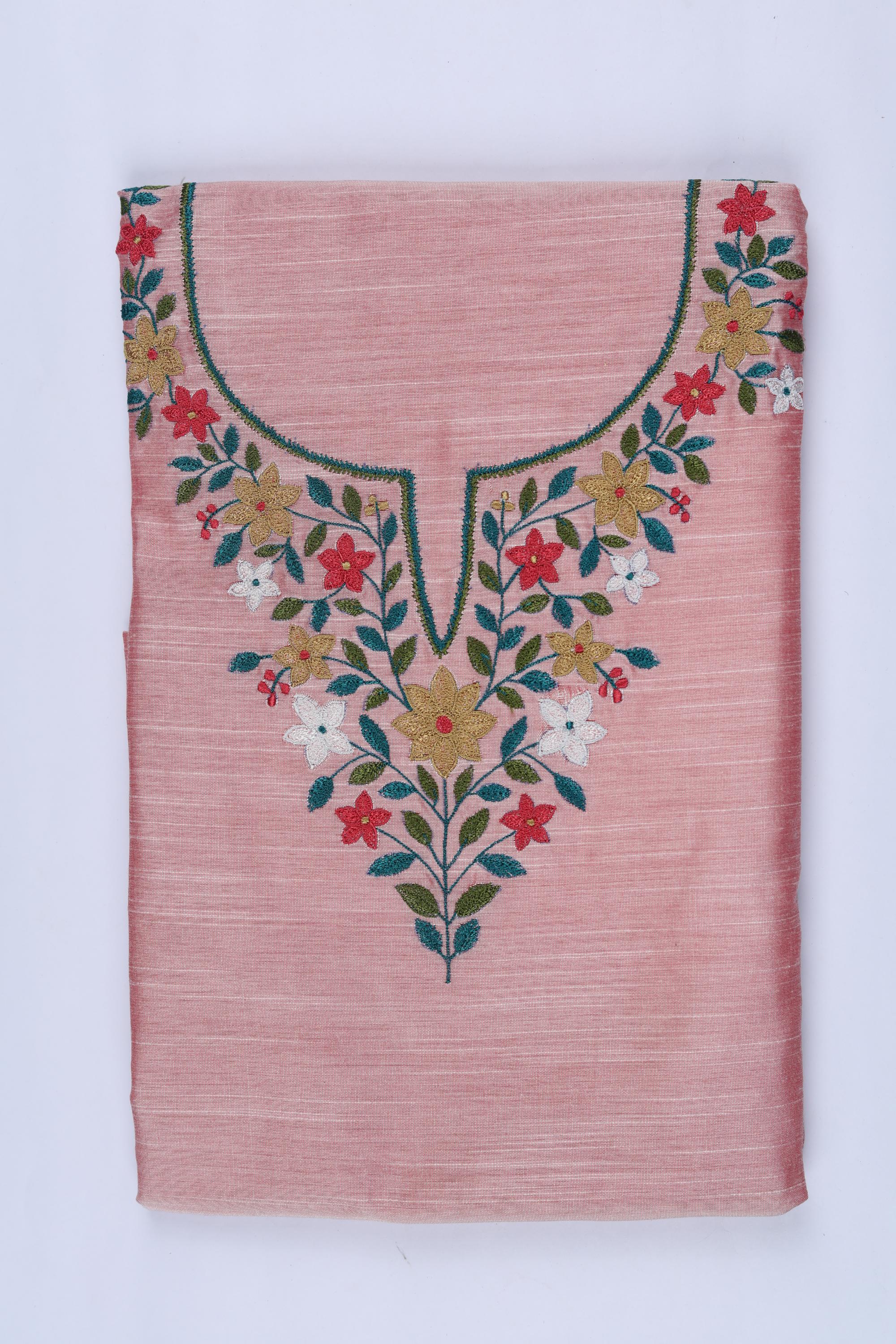 Cotton Silk 3 Piece Unstitched Set -163