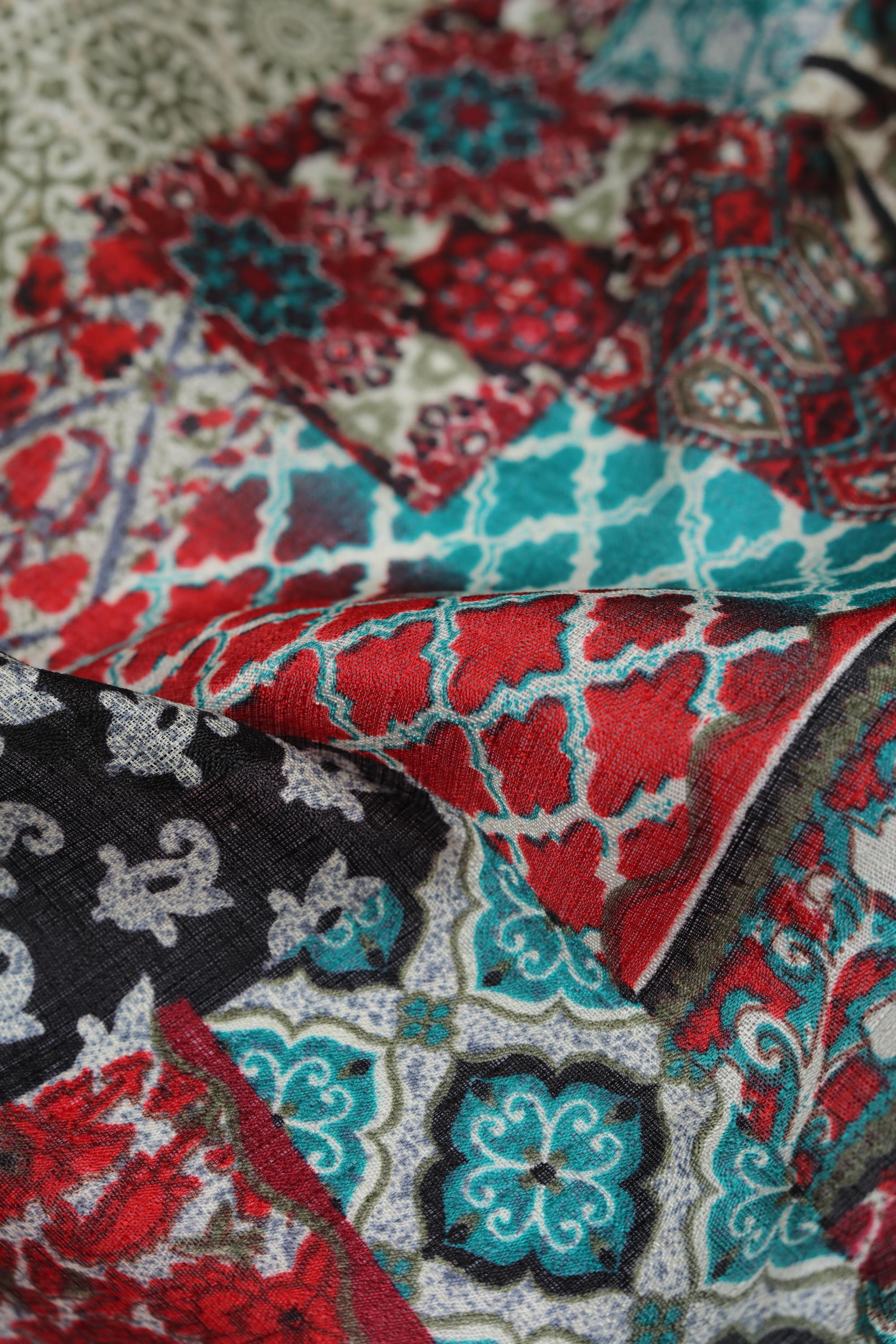 Cotton Silk 3 Piece Unstitched Set -170