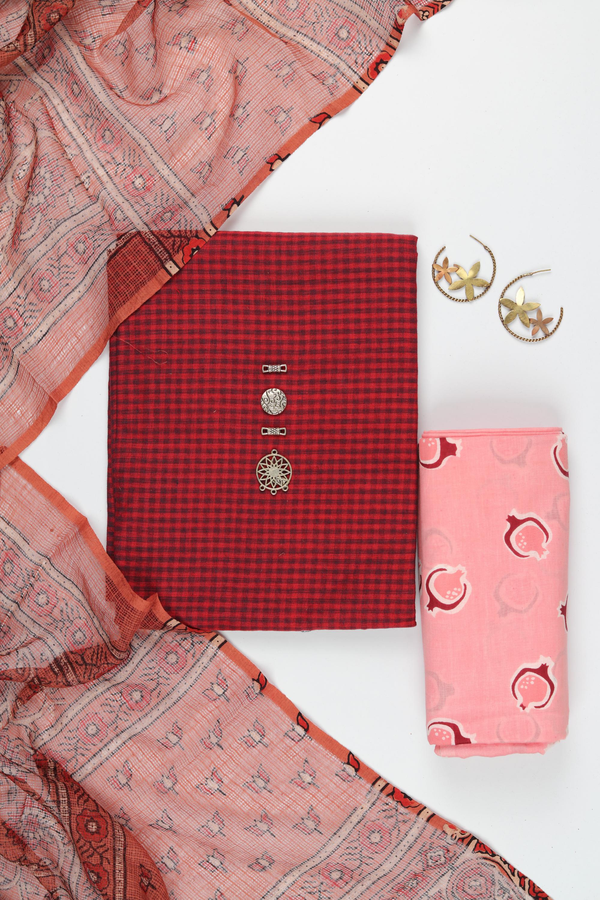 Cotton  3 Piece Unstitched Set -184