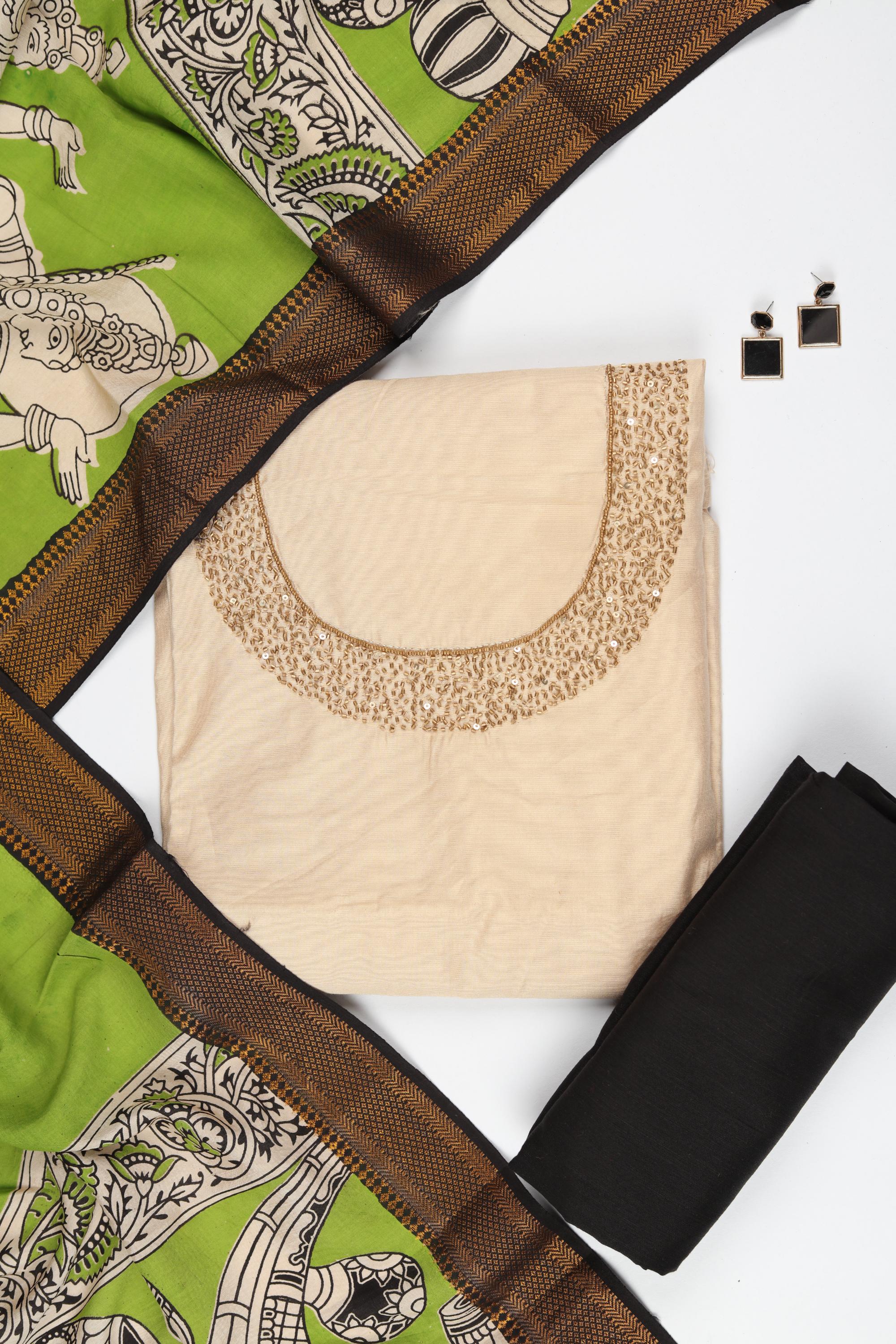 Cotton Silk 3 Piece Unstitched Set -192