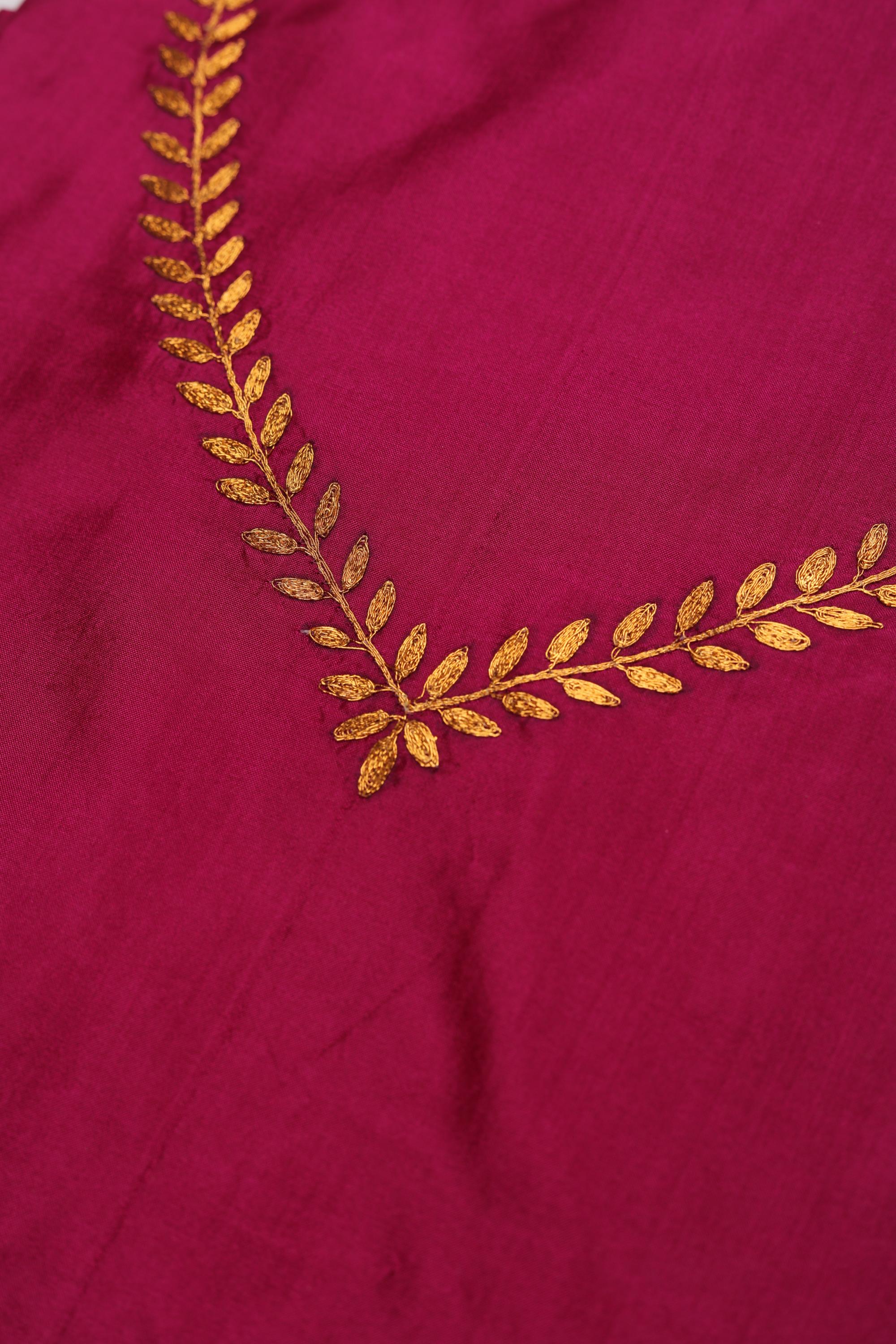 Pure Silk 2 Piece Unstitched Kurta & Dupatta Set – Traditional Design-001