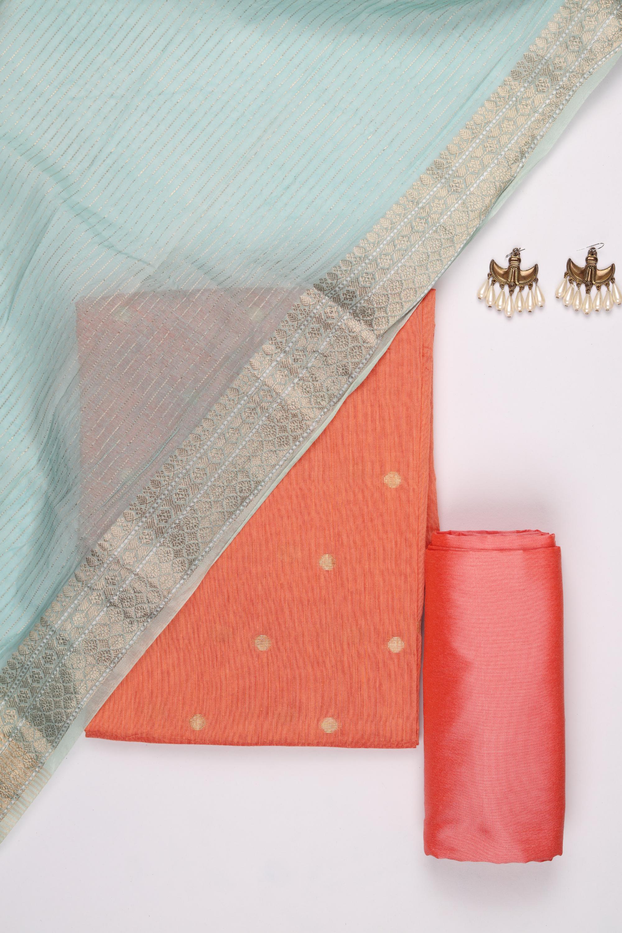 Cotton Silk 3 Piece Unstitched Set -210