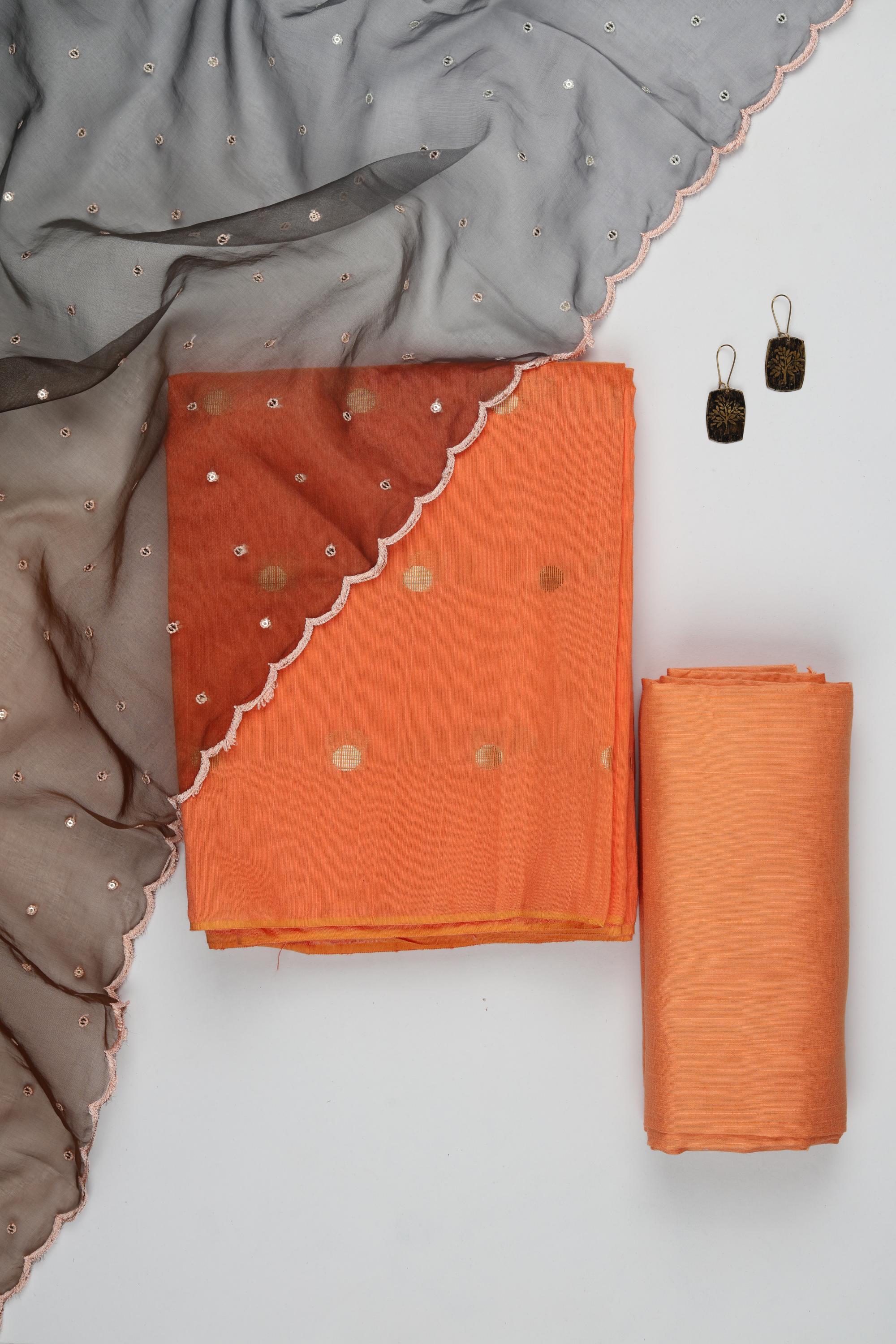 Cotton Silk 3 Piece Unstitched Set -211