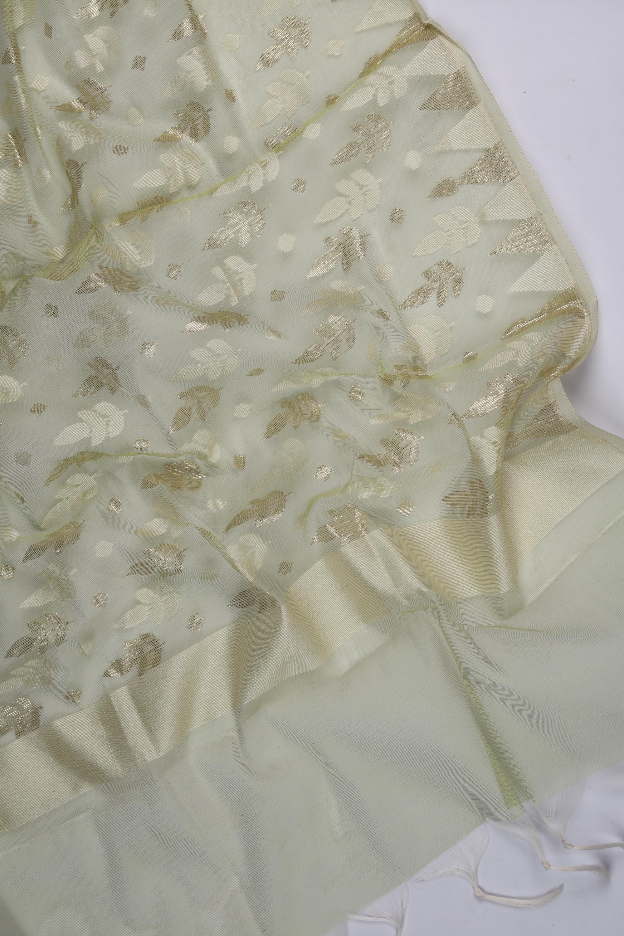 Cotton Silk 3 Piece Unstitched Set -218