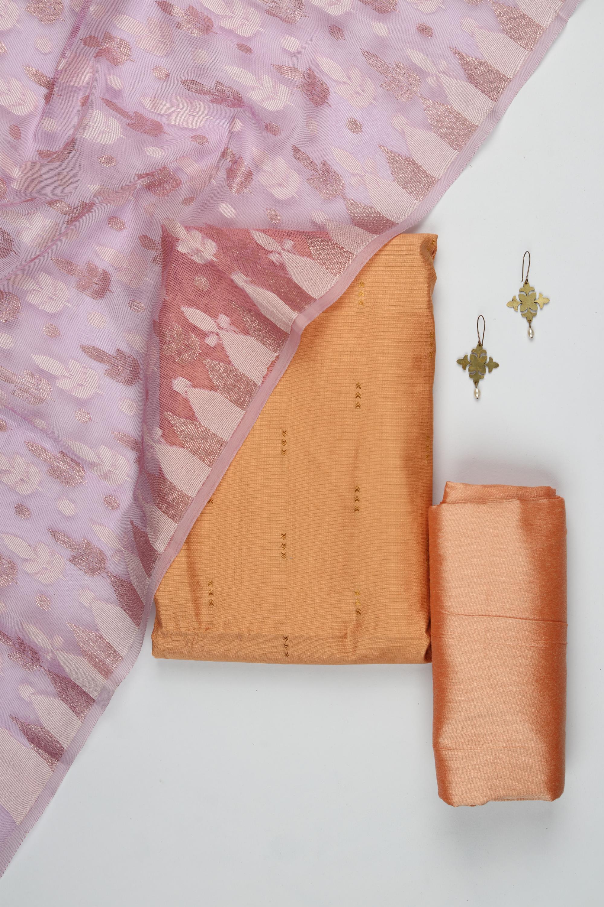 Cotton Silk 3 Piece Unstitched Set -222