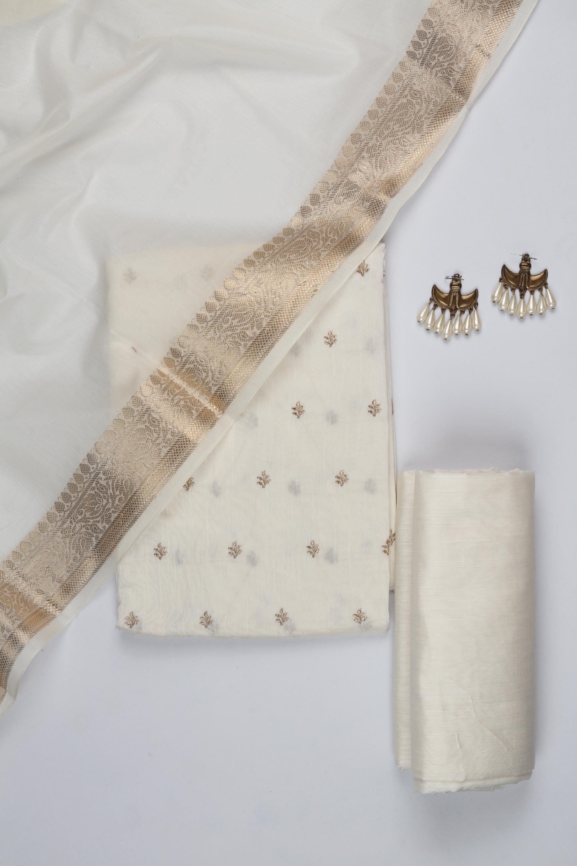 Cotton Silk 3 Piece Unstitched Set -223