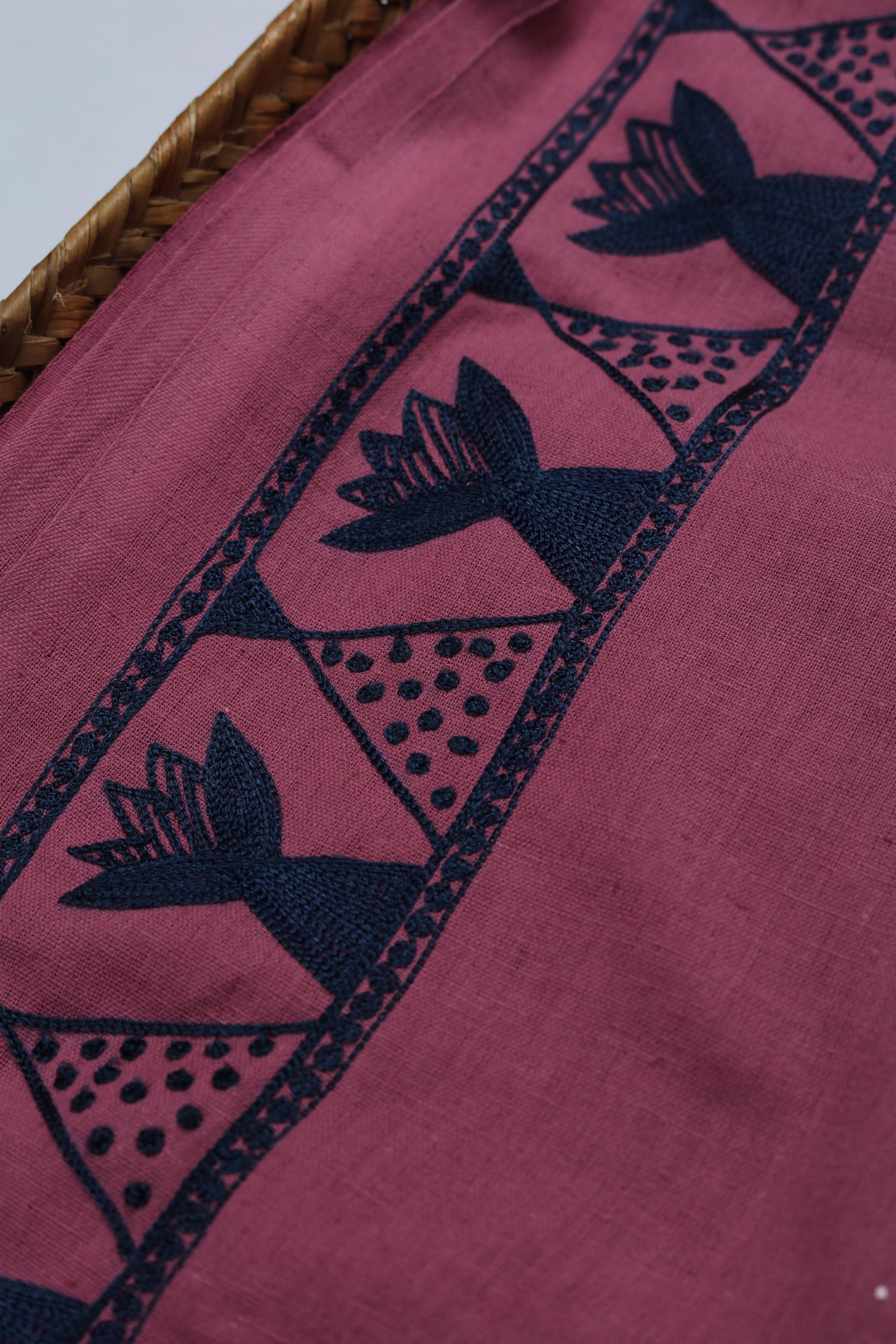 Cotton 2 Piece Unstitched Kurta & Bttom Set – Traditional Design-025
