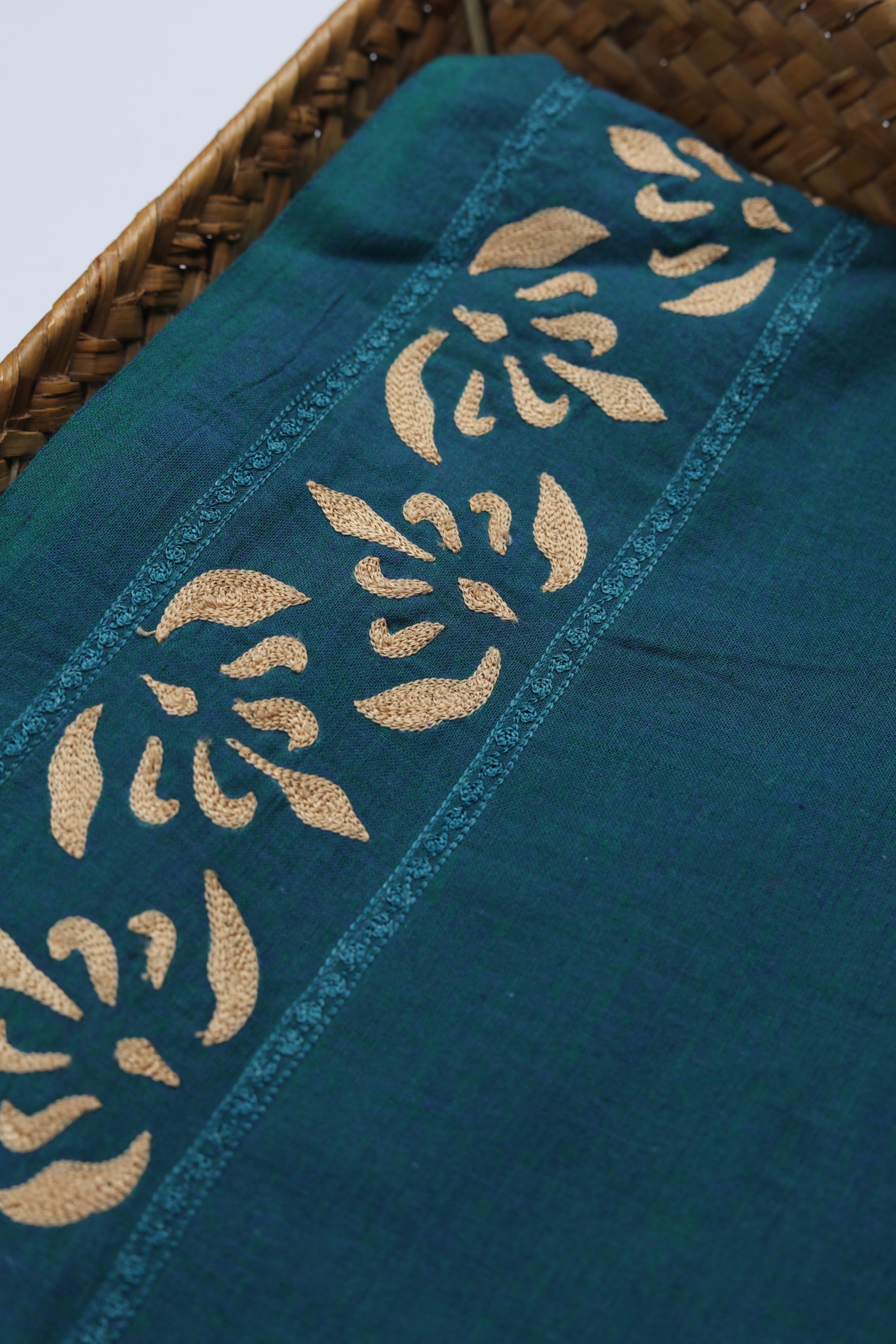 Cotton 2 Piece Unstitched Kurta & Bttom Set – Traditional Design-028