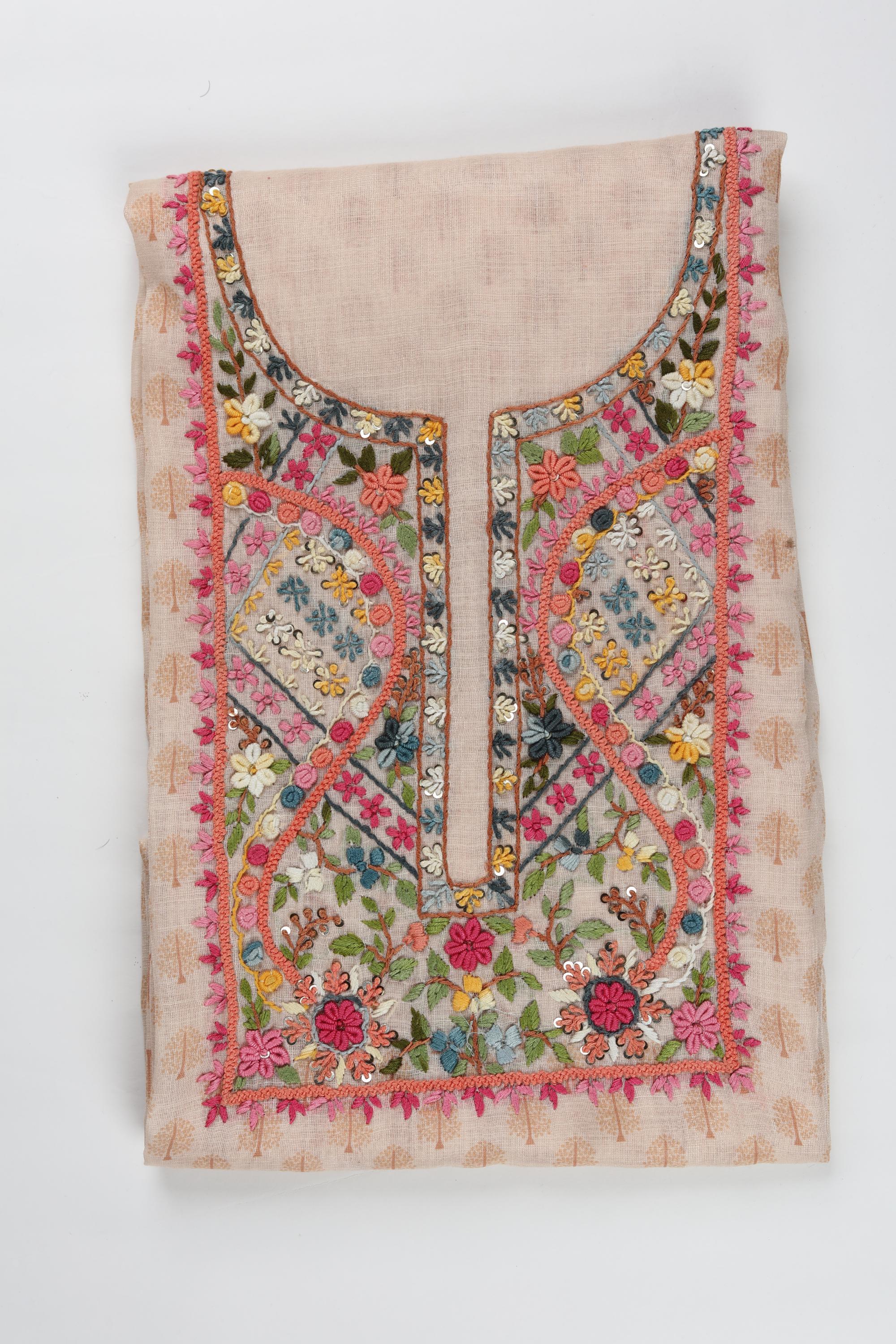 Semi Linen Embroidered Set-3