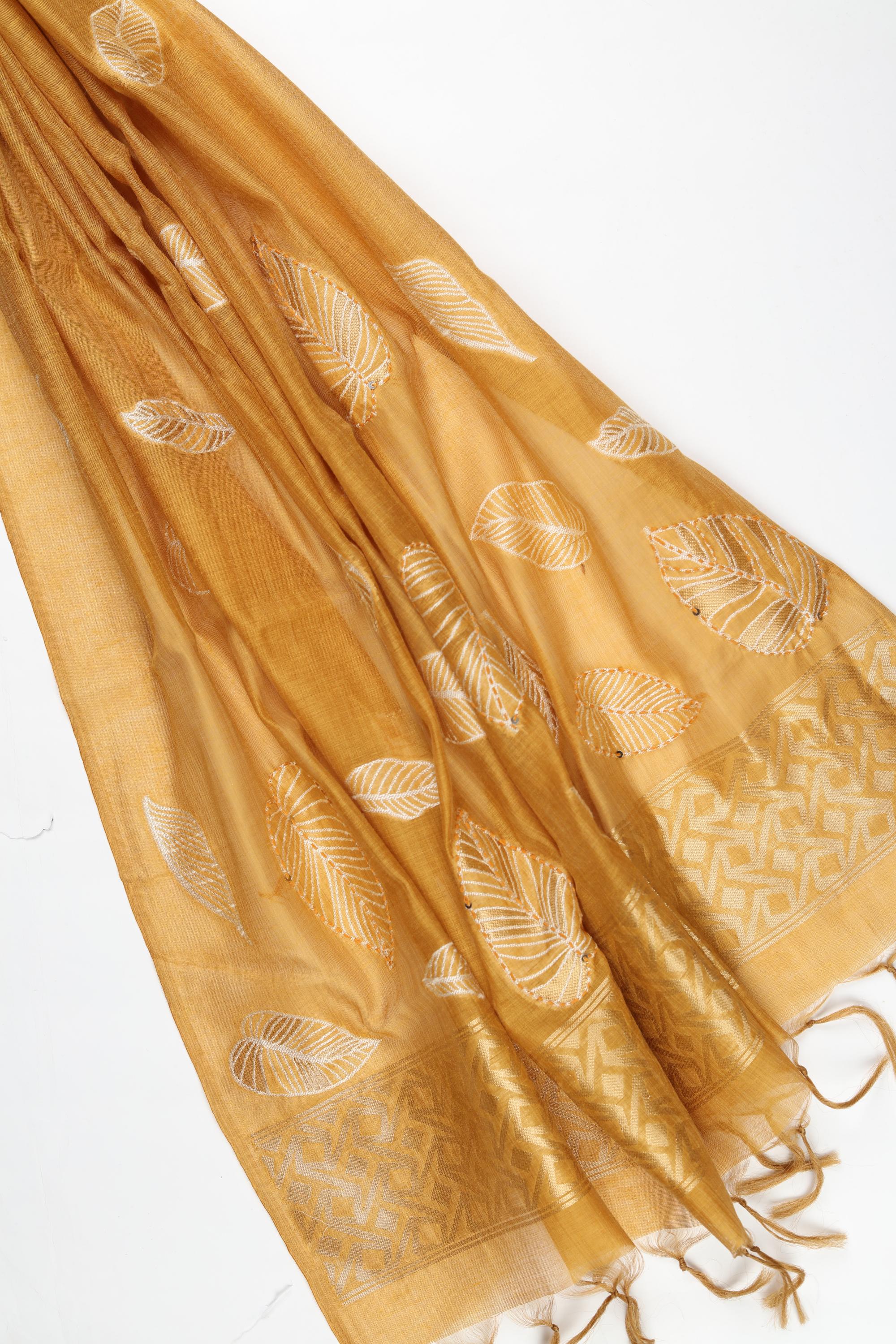 Semi Linen Embroidered Set-4