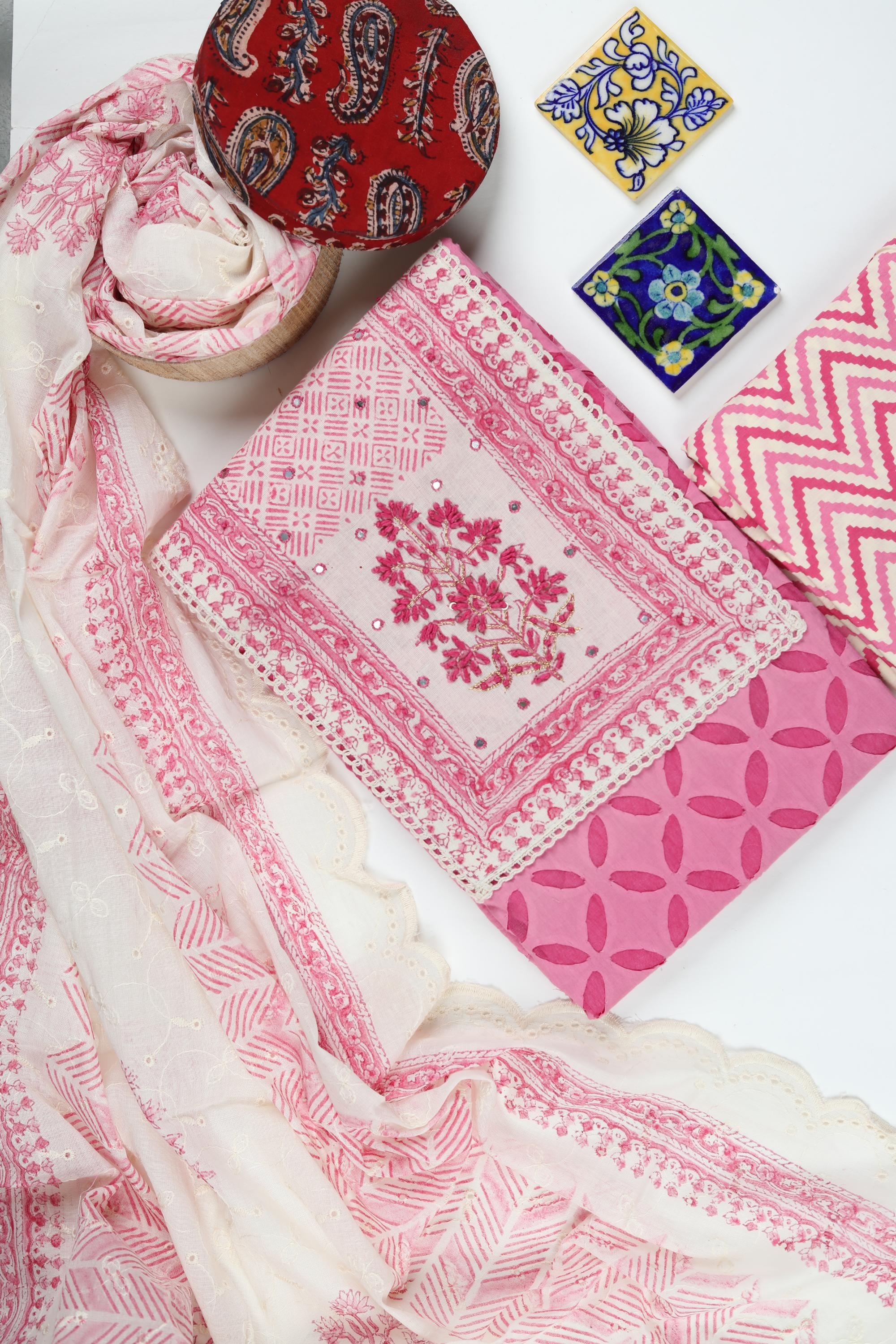Cotton Applique Work Set -3