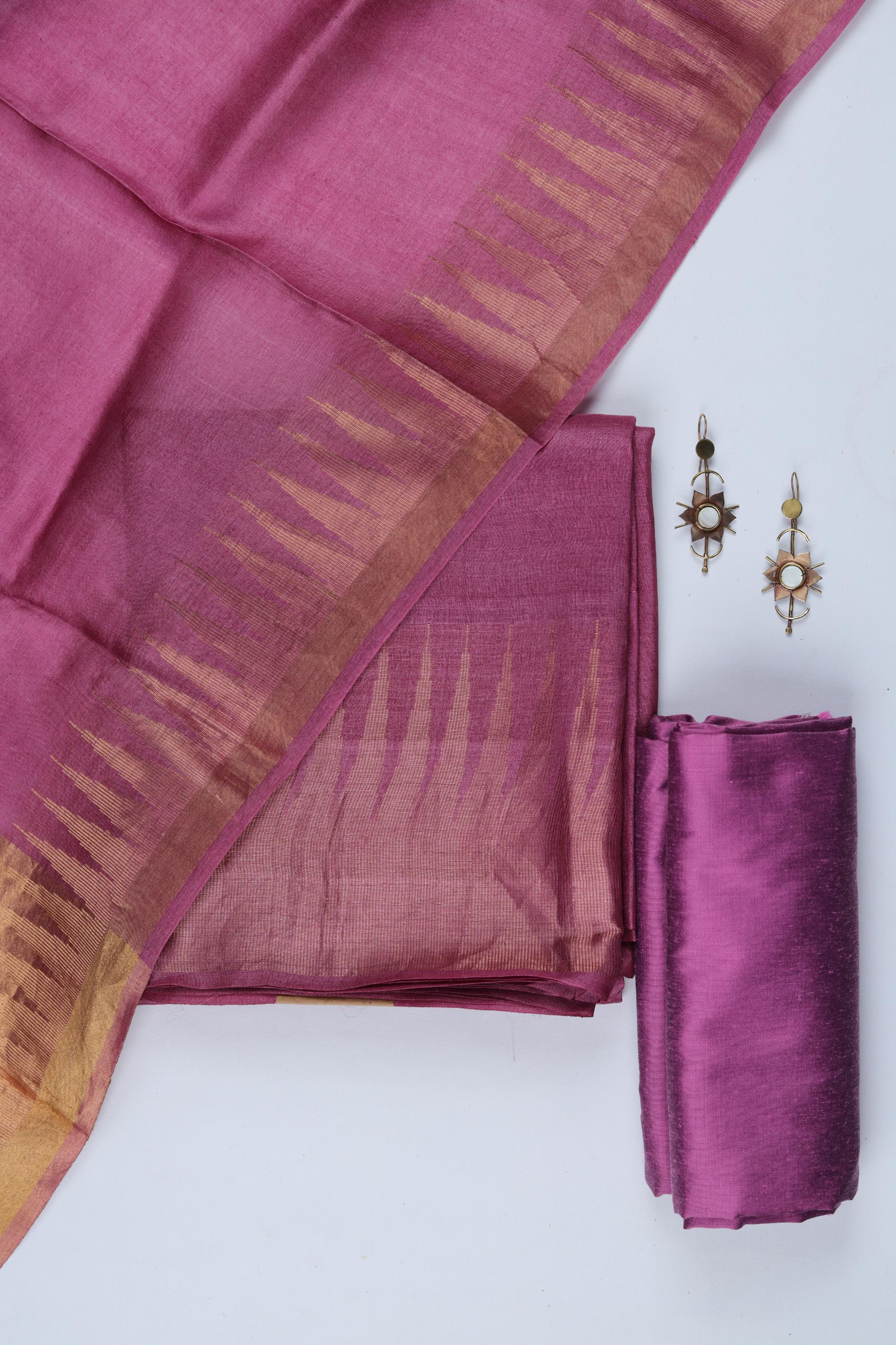 Tussar Silk 3 Piece Unstitched Set -250