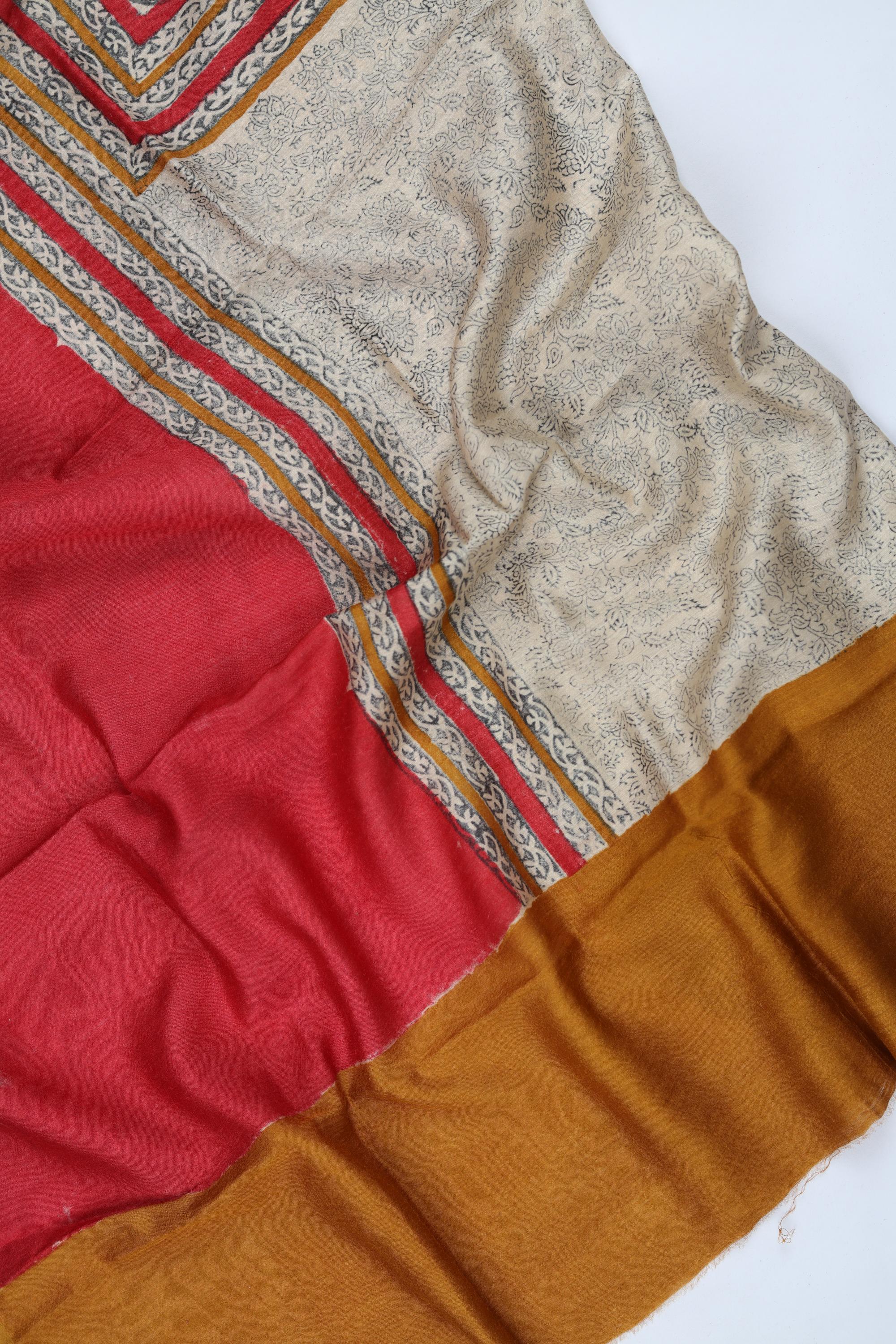 Tussar Silk 3 Piece Unstitched Set -257