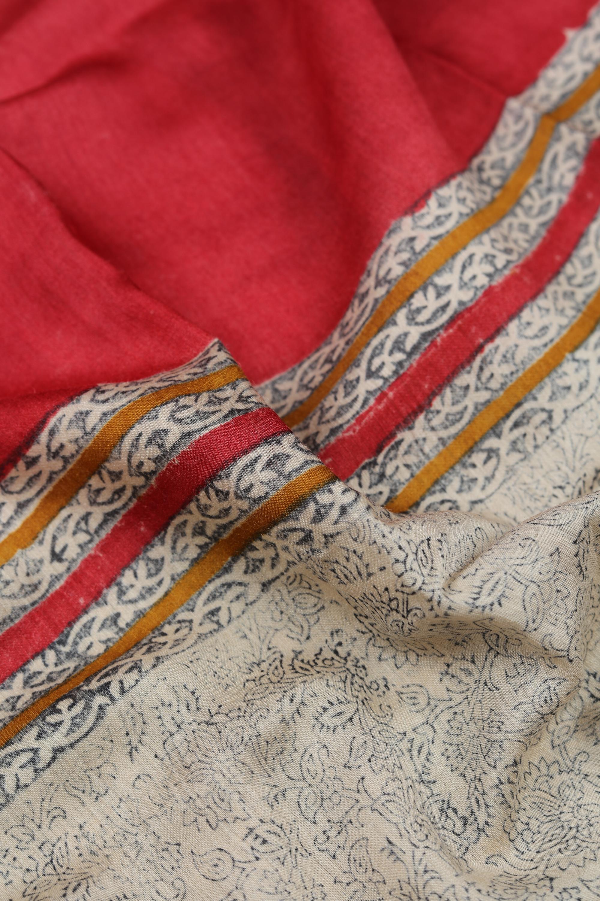 Tussar Silk 3 Piece Unstitched Set -257