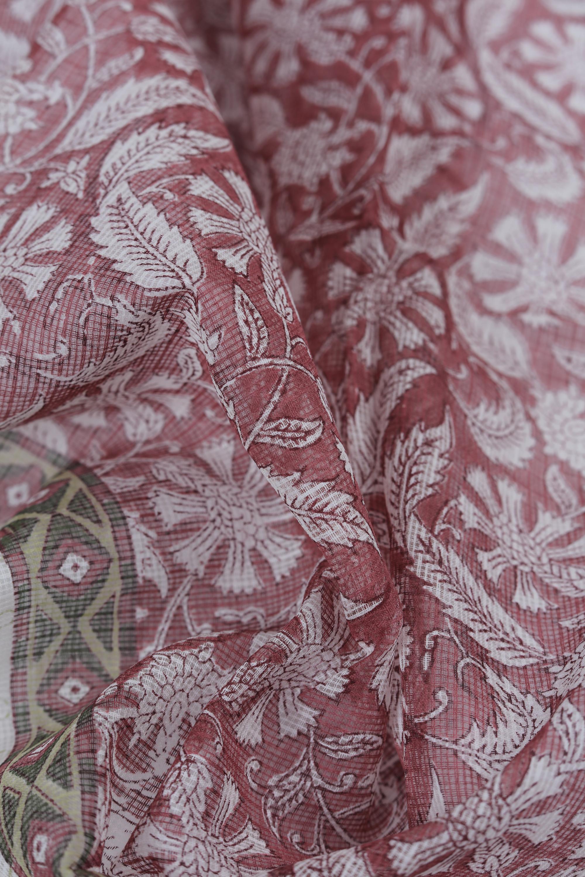 Chanderi 3 Piece Unstitched Set – Traditional Weave-129