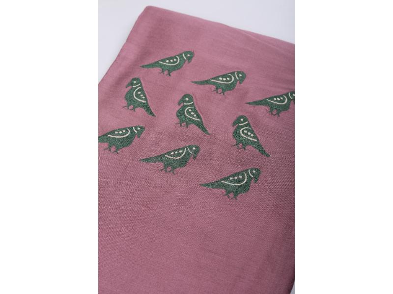 Pink Embroidered Fabric