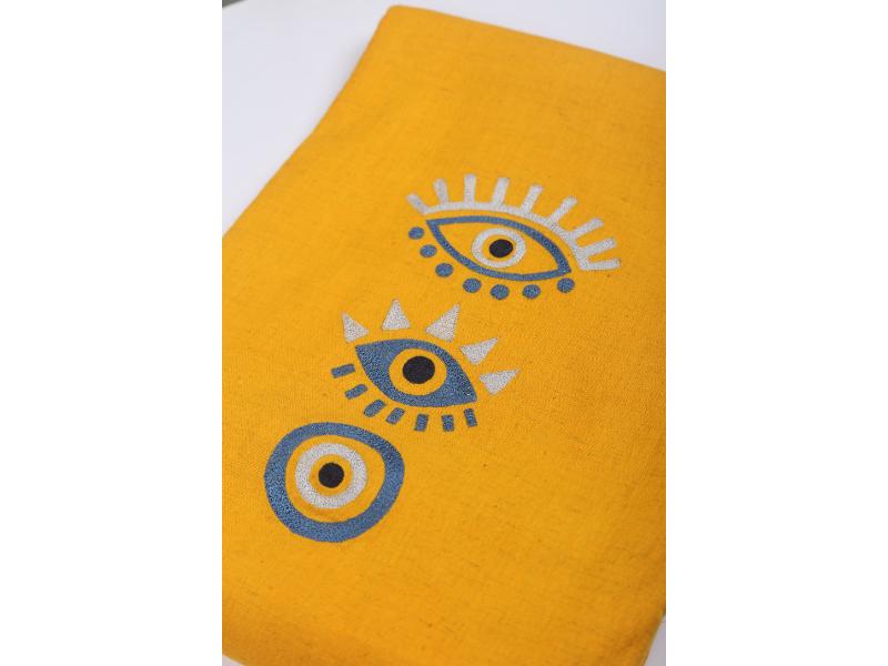 Yellow Embroidered Top Fabric