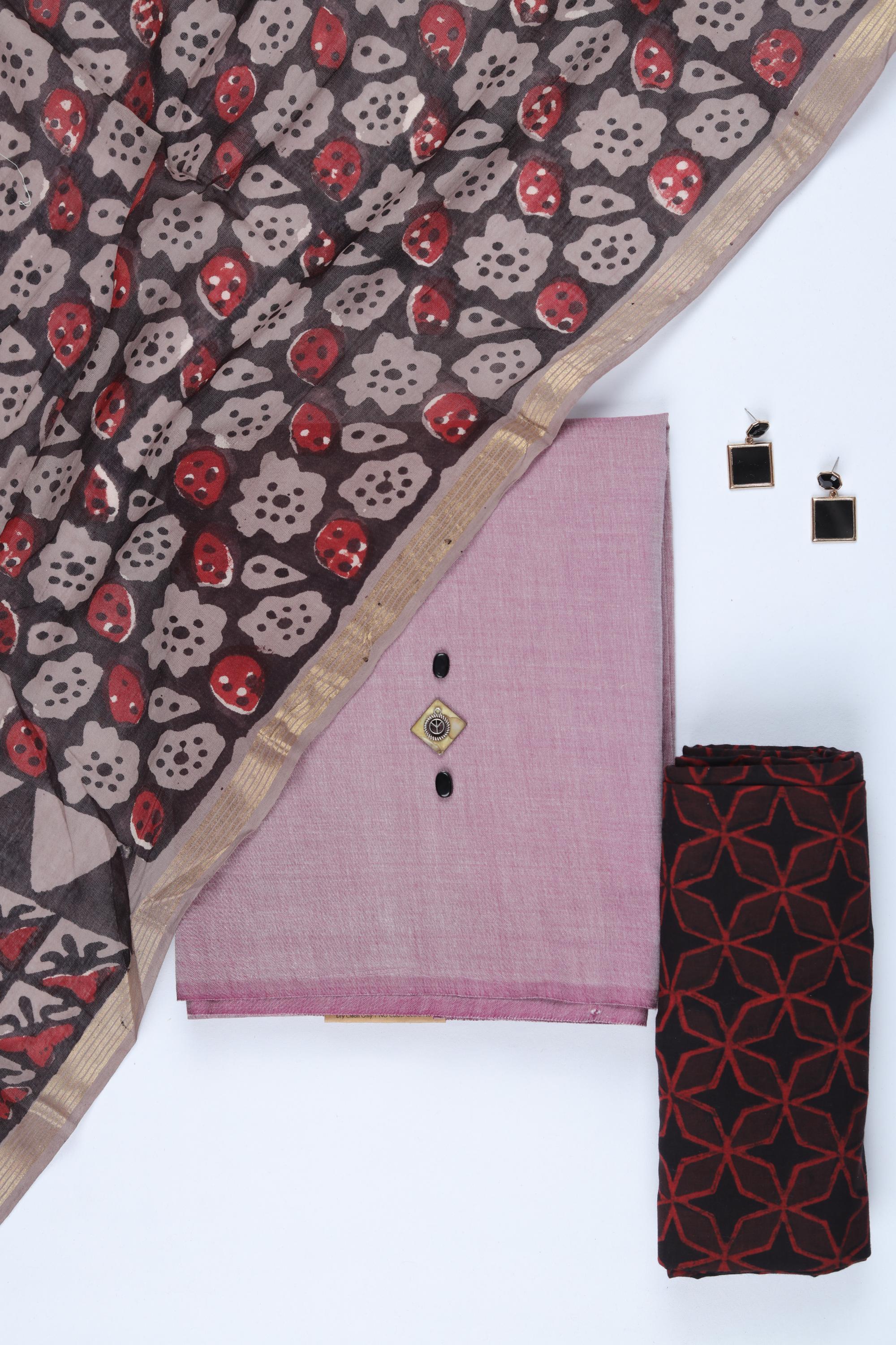 Cotton 3 Piece Unstitched Set -267