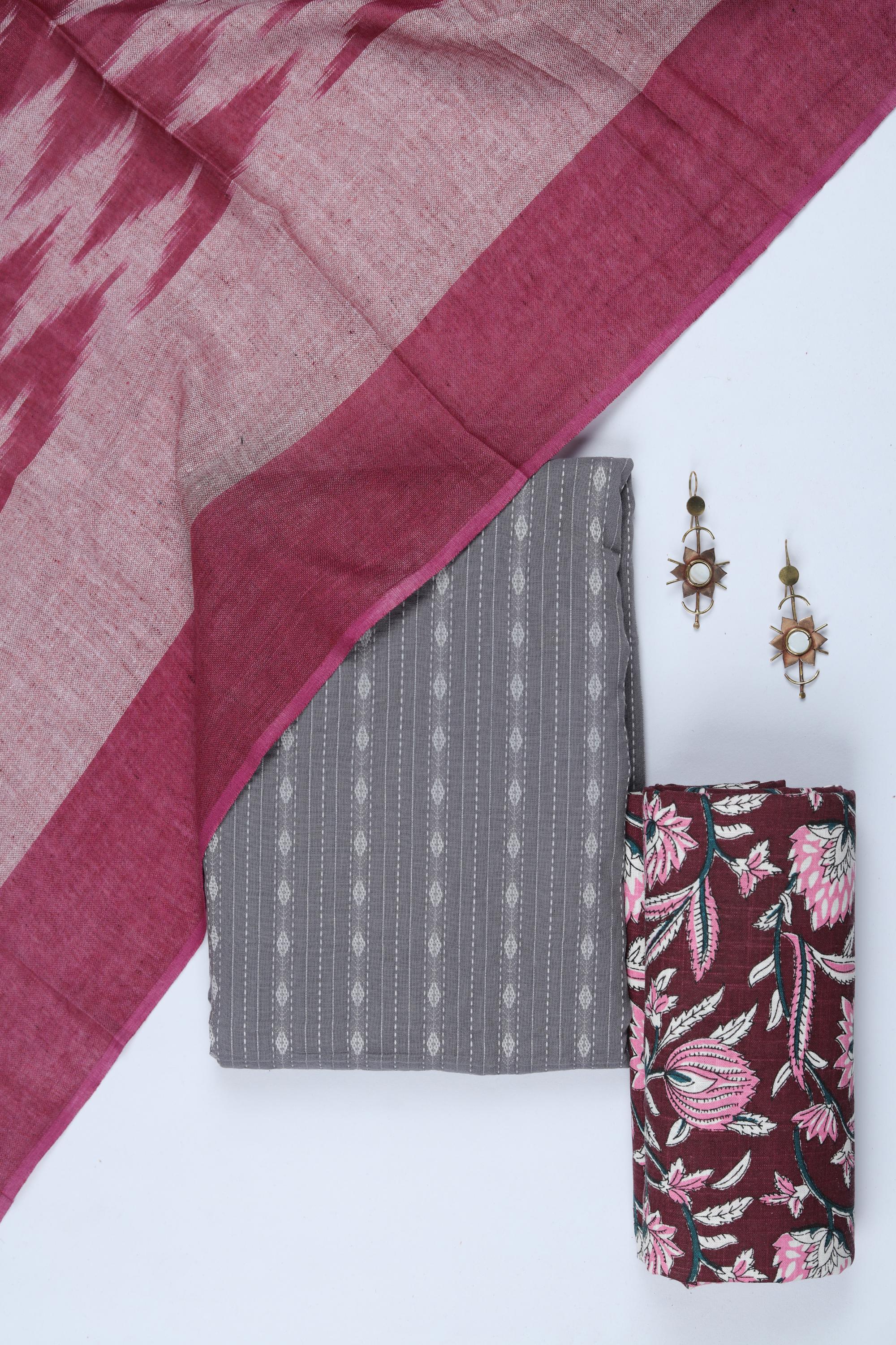 Cotton 3 Piece Unstitched Set -270