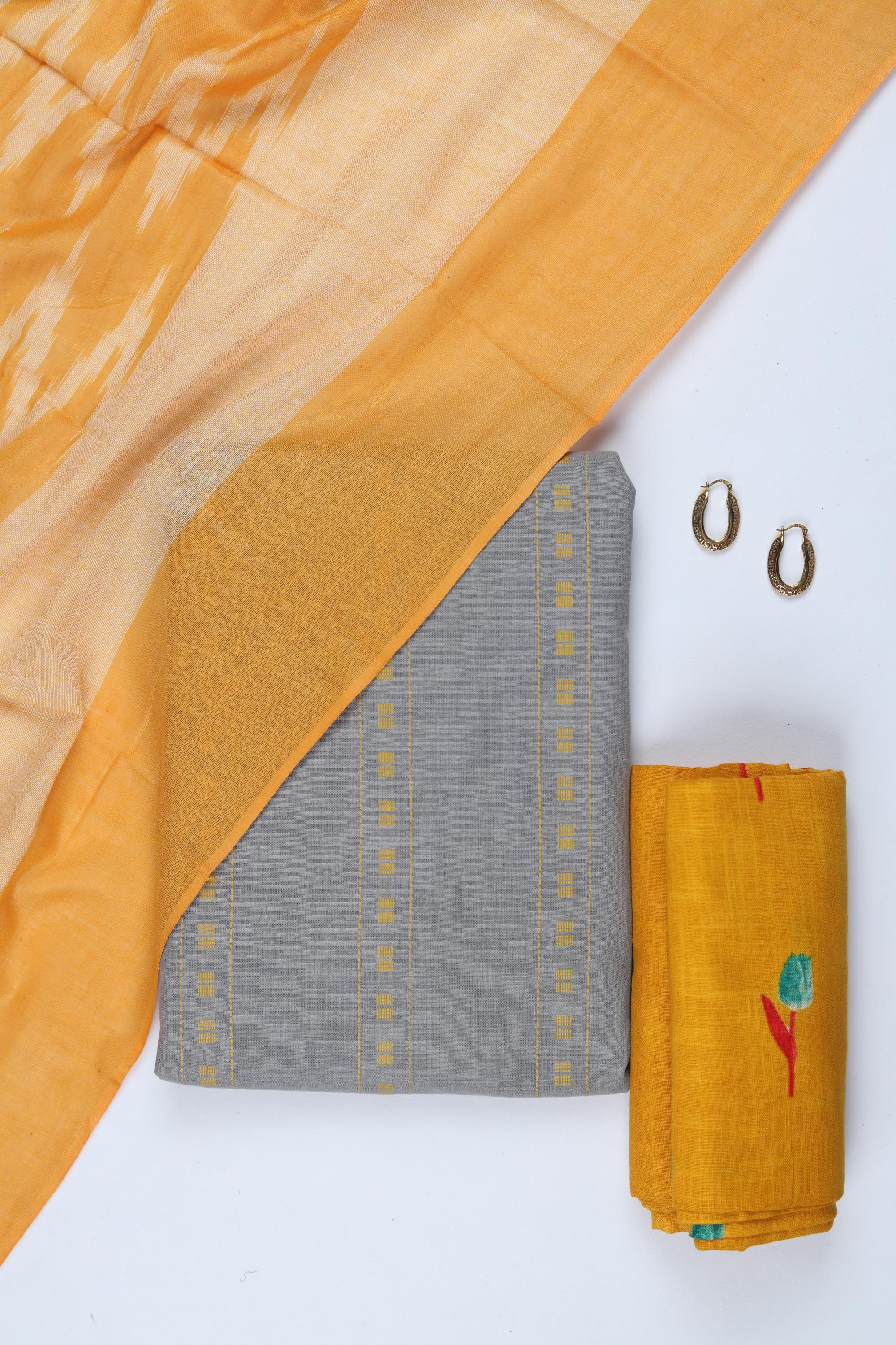 Cotton 3 Piece Unstitched Set -271