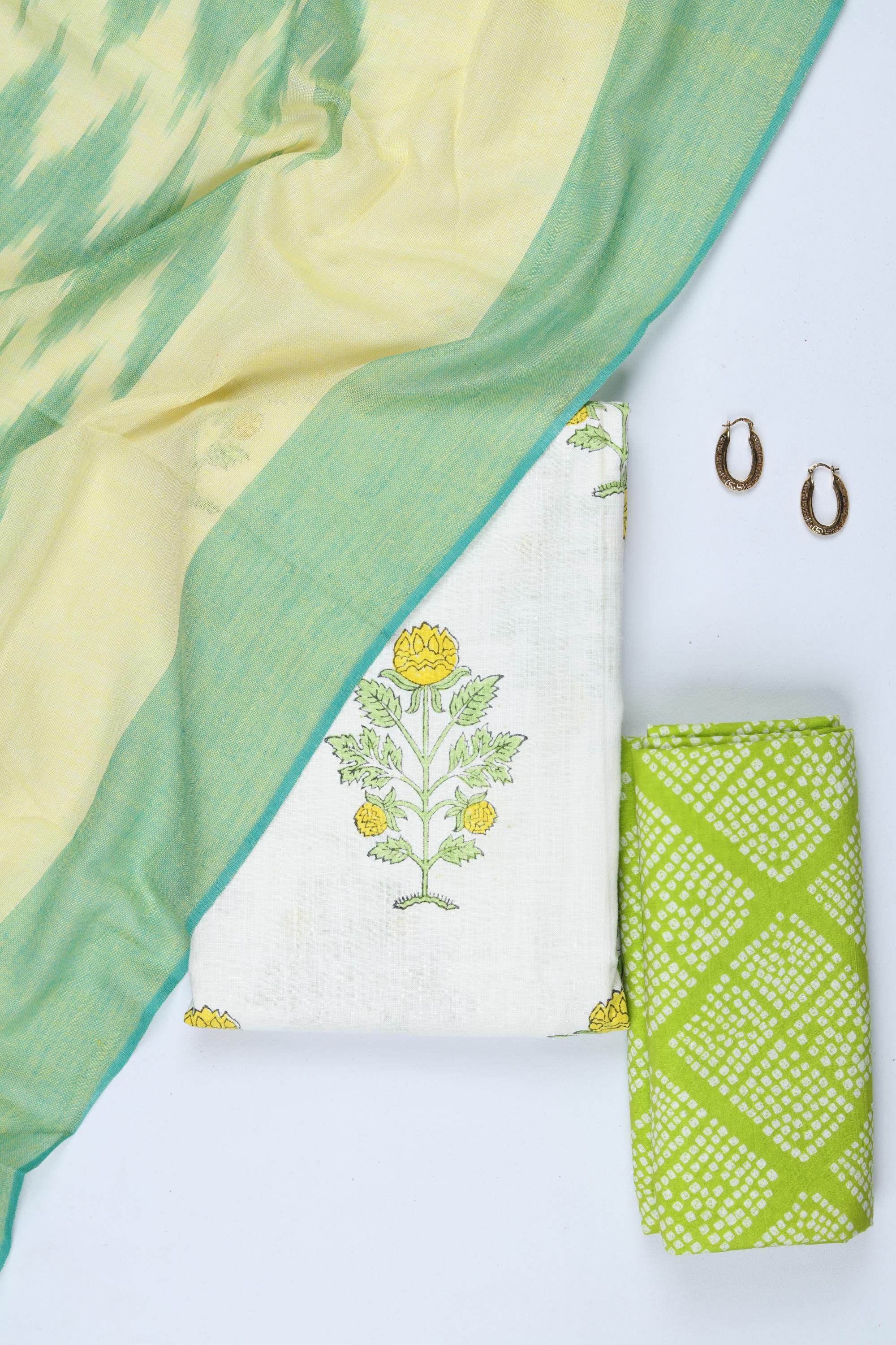Cotton 3 Piece Unstitched Set -273