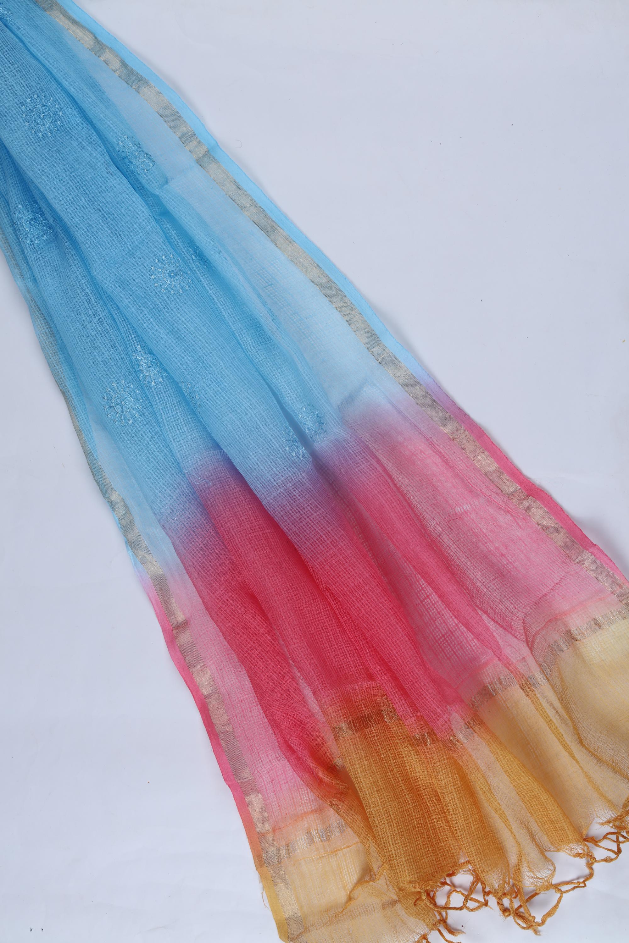 Linen 2 Piece Unstitched Kurta & Dupatta Set – Elegant Ethnic Design-140