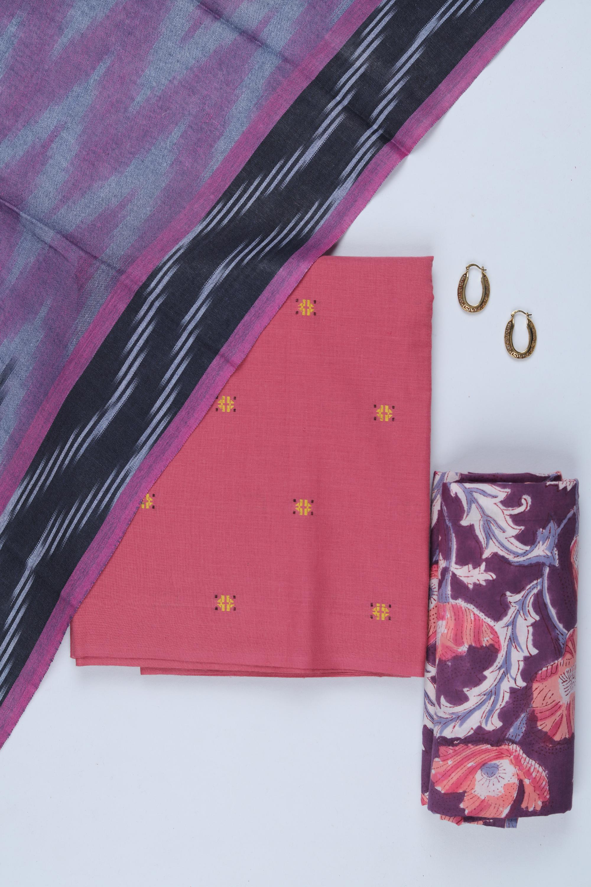 Cotton 3 Piece Unstitched Set -275