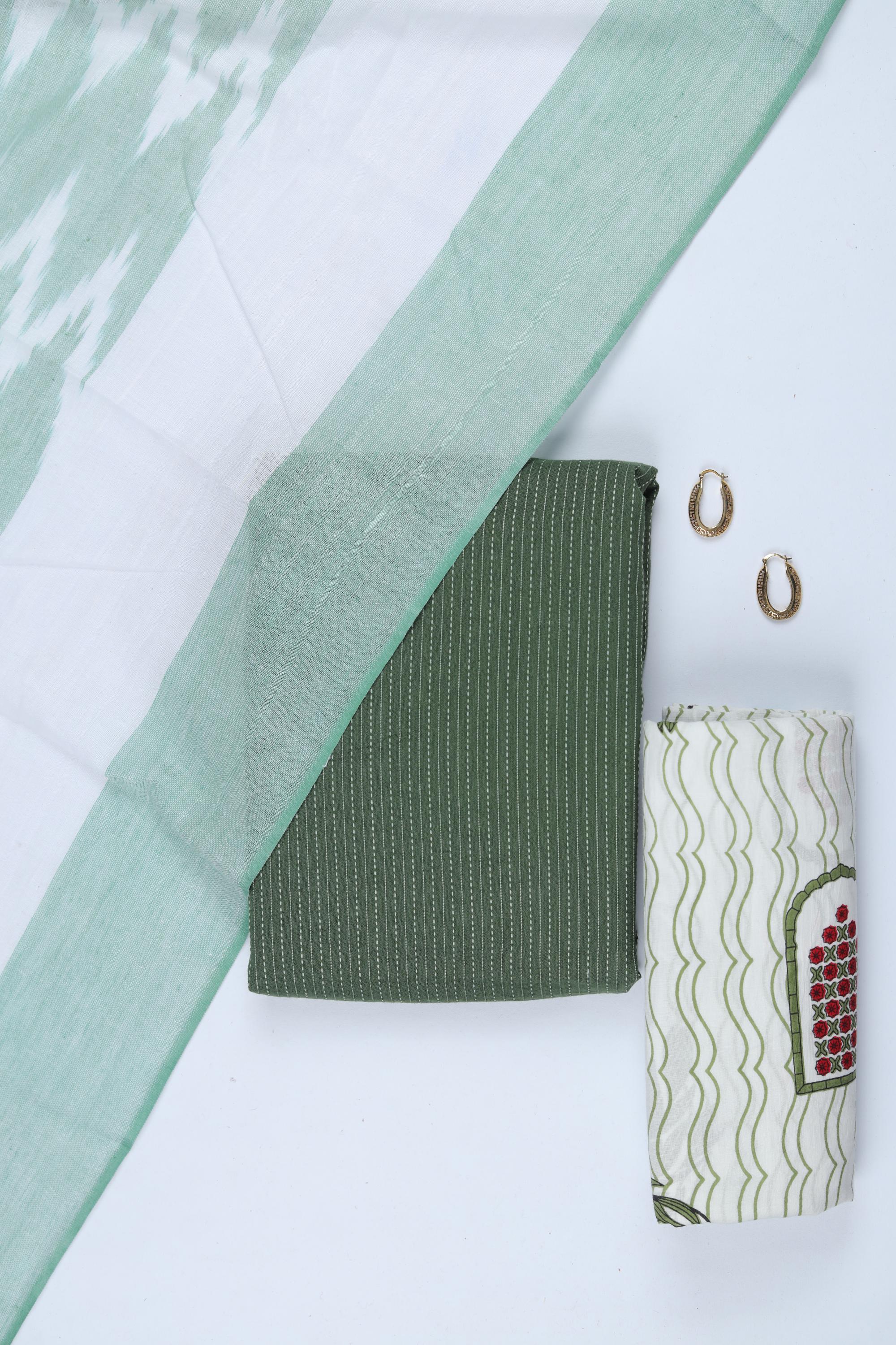 Cotton 3 Piece Unstitched Set -277
