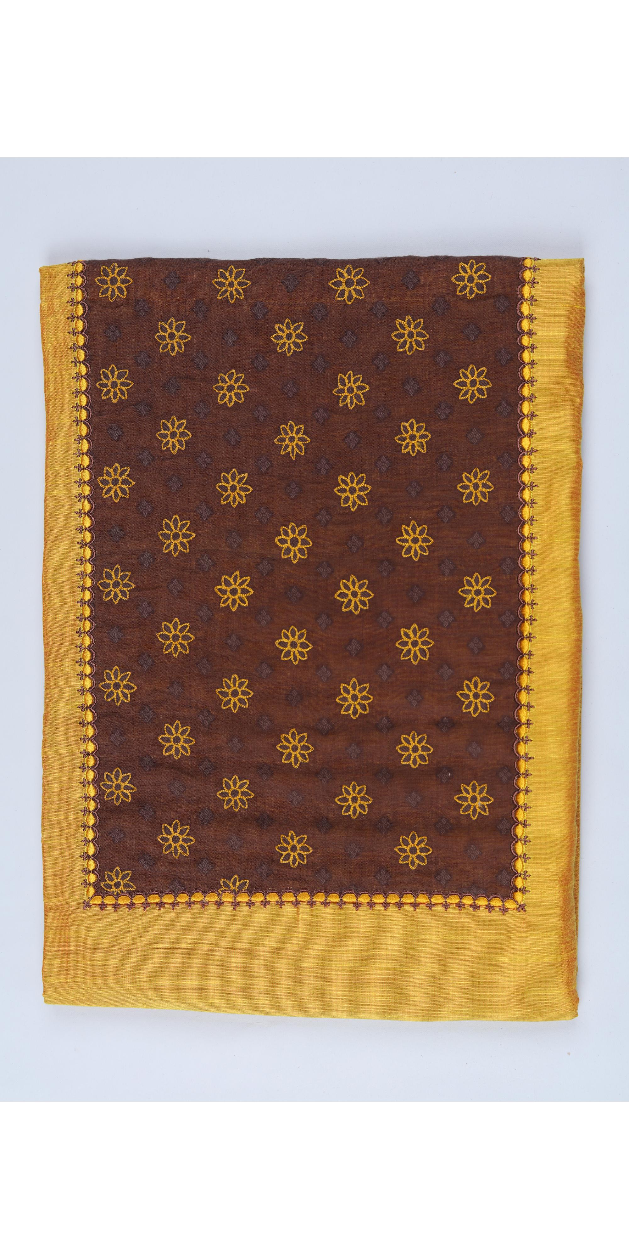 Cotton Silk 3 Piece Unstitched Set -287