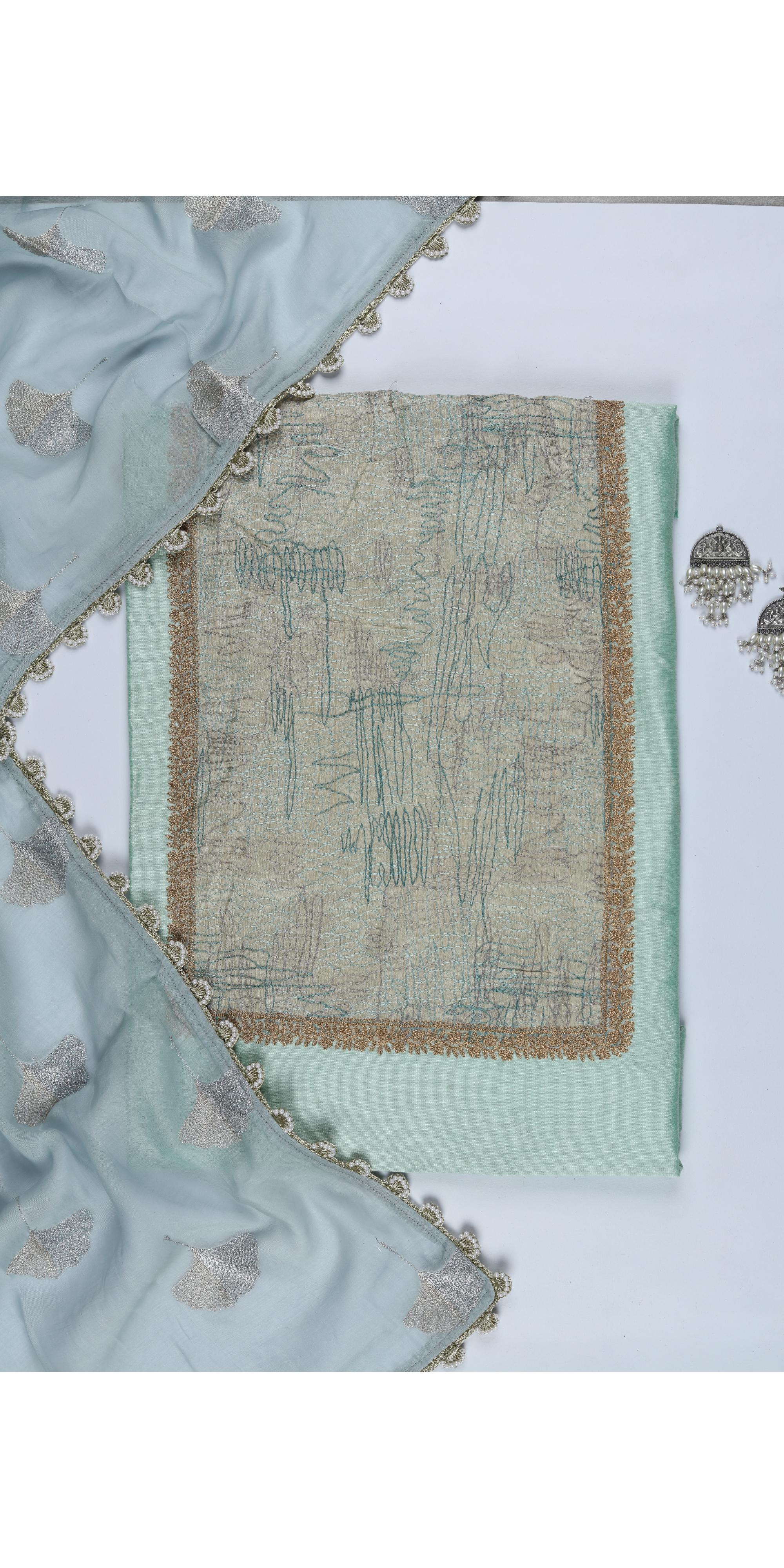 Cotton Silk 3 Piece Unstitched Set -295