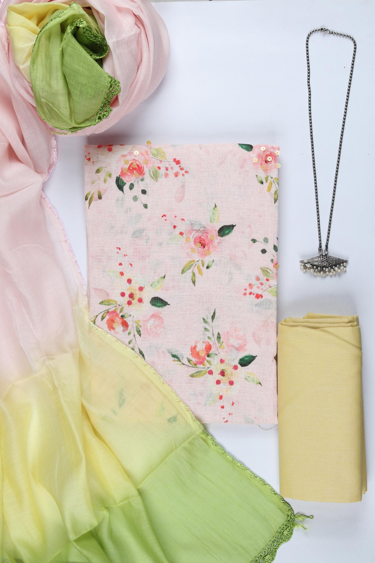 Cotton  3 Piece Unstitched Set -316