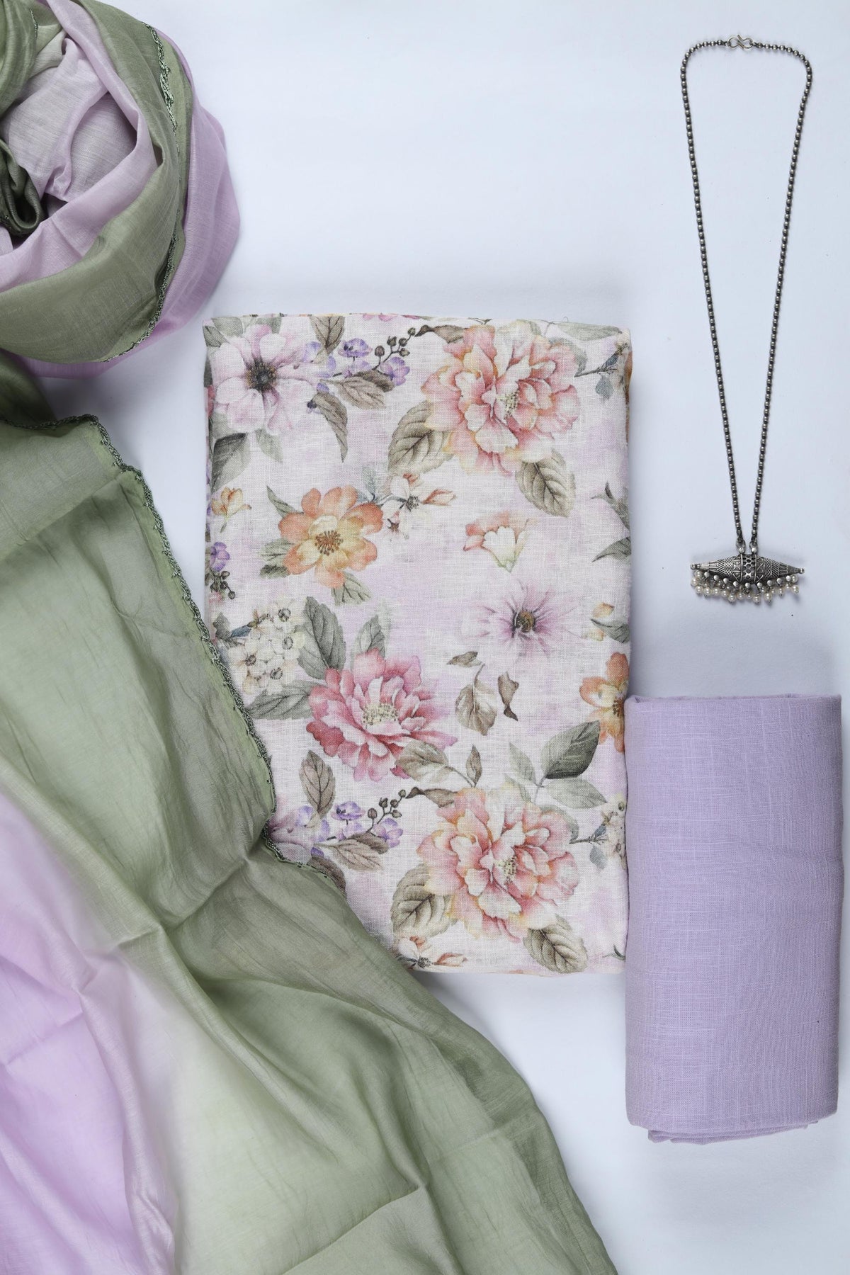 Cotton  3 Piece Unstitched Set -318