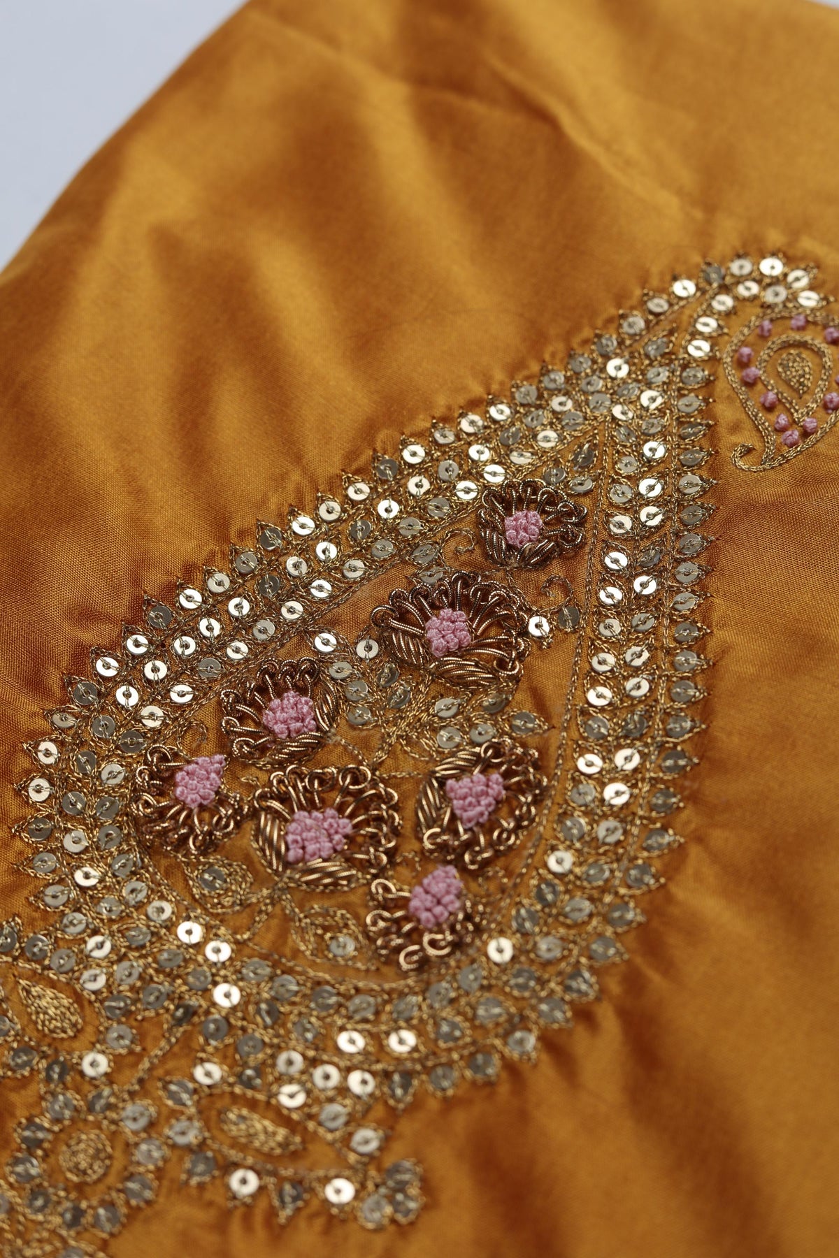 Silk 2 Piece Unstitched Kurta & Dupatta Set – Traditional Design-049