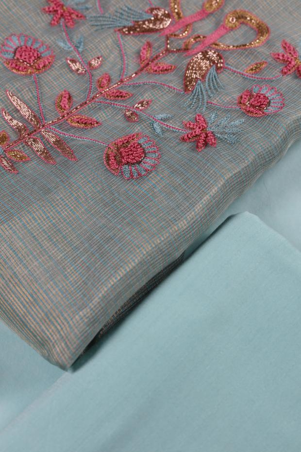 Embroidered Kota Set - 3